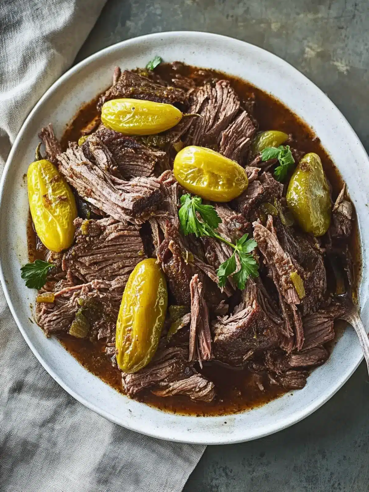 Mississippi Roast (Slow Cooker Pepperoncini Pot Roast)