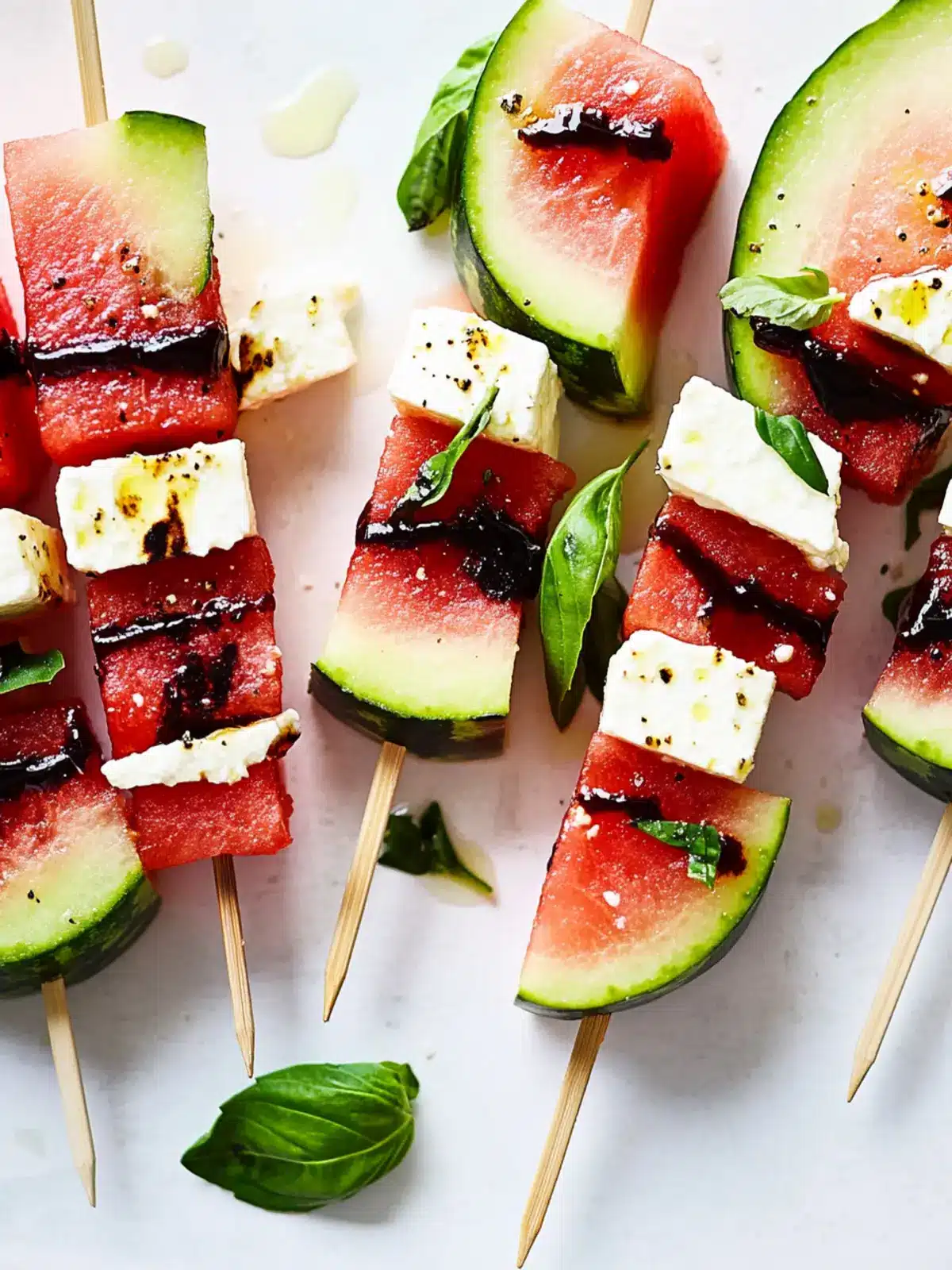 Watermelon Feta Skewers