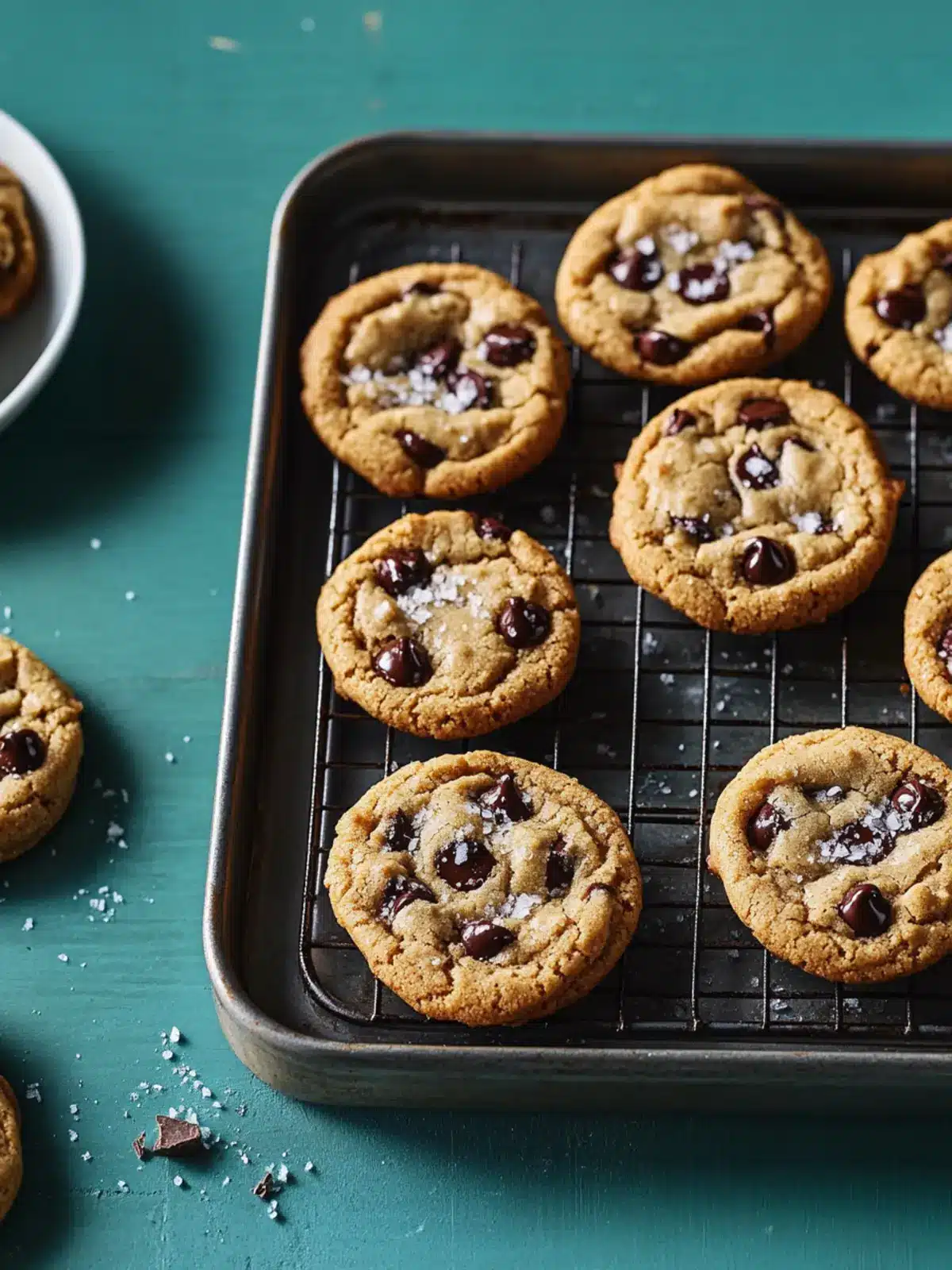 Vegan Salted Chocolate Chip Cookies
