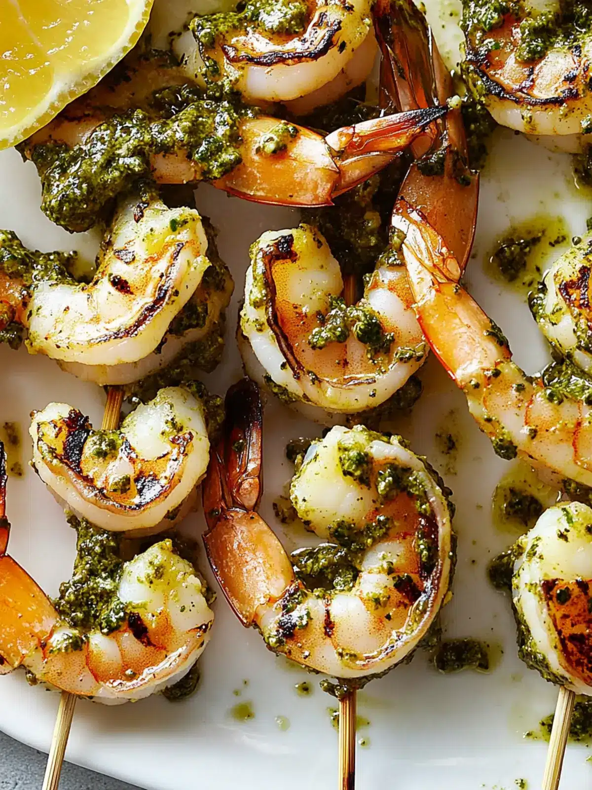Pesto Shrimp Skewers