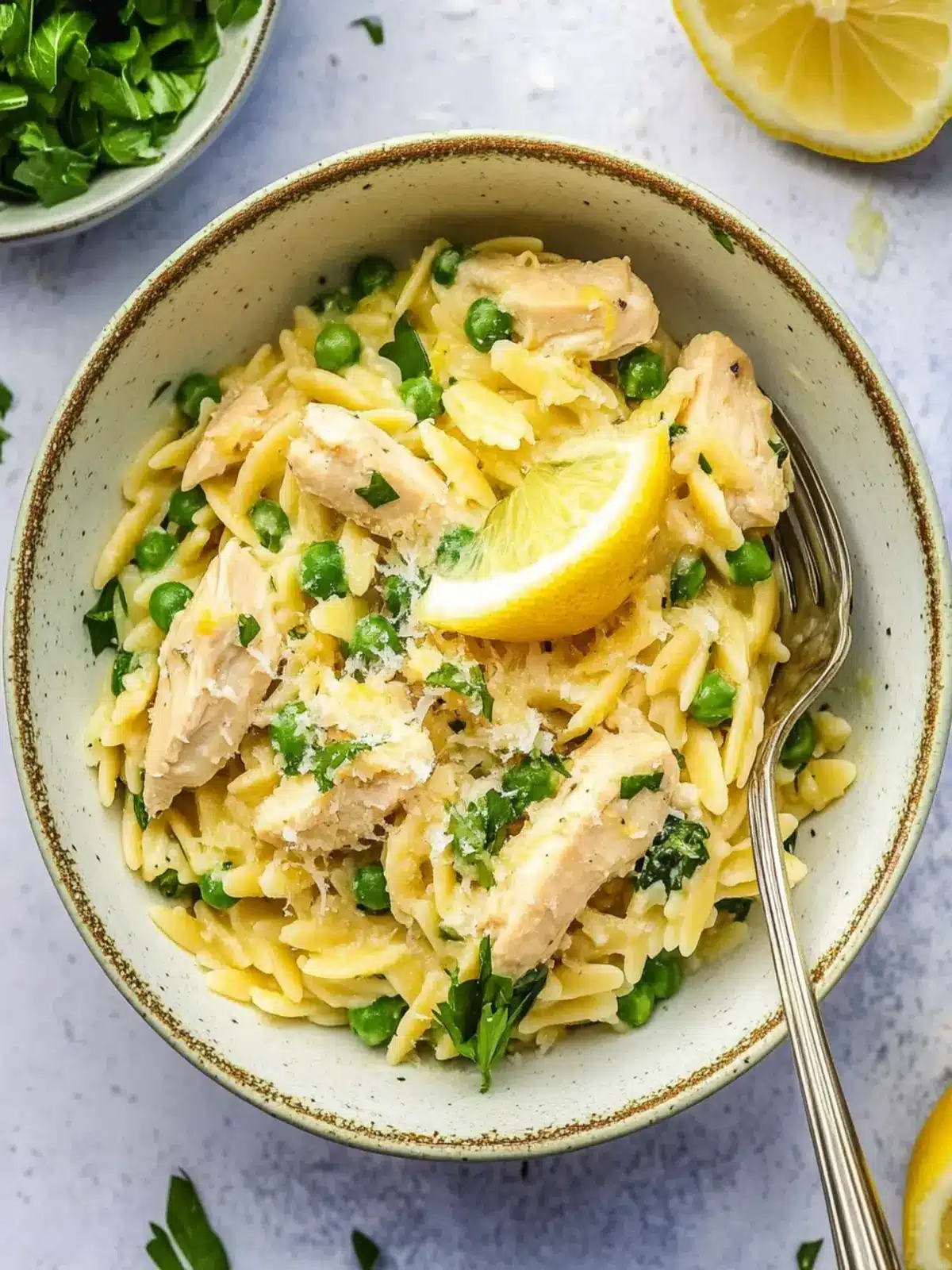 Lemon Chicken Orzo Pasta