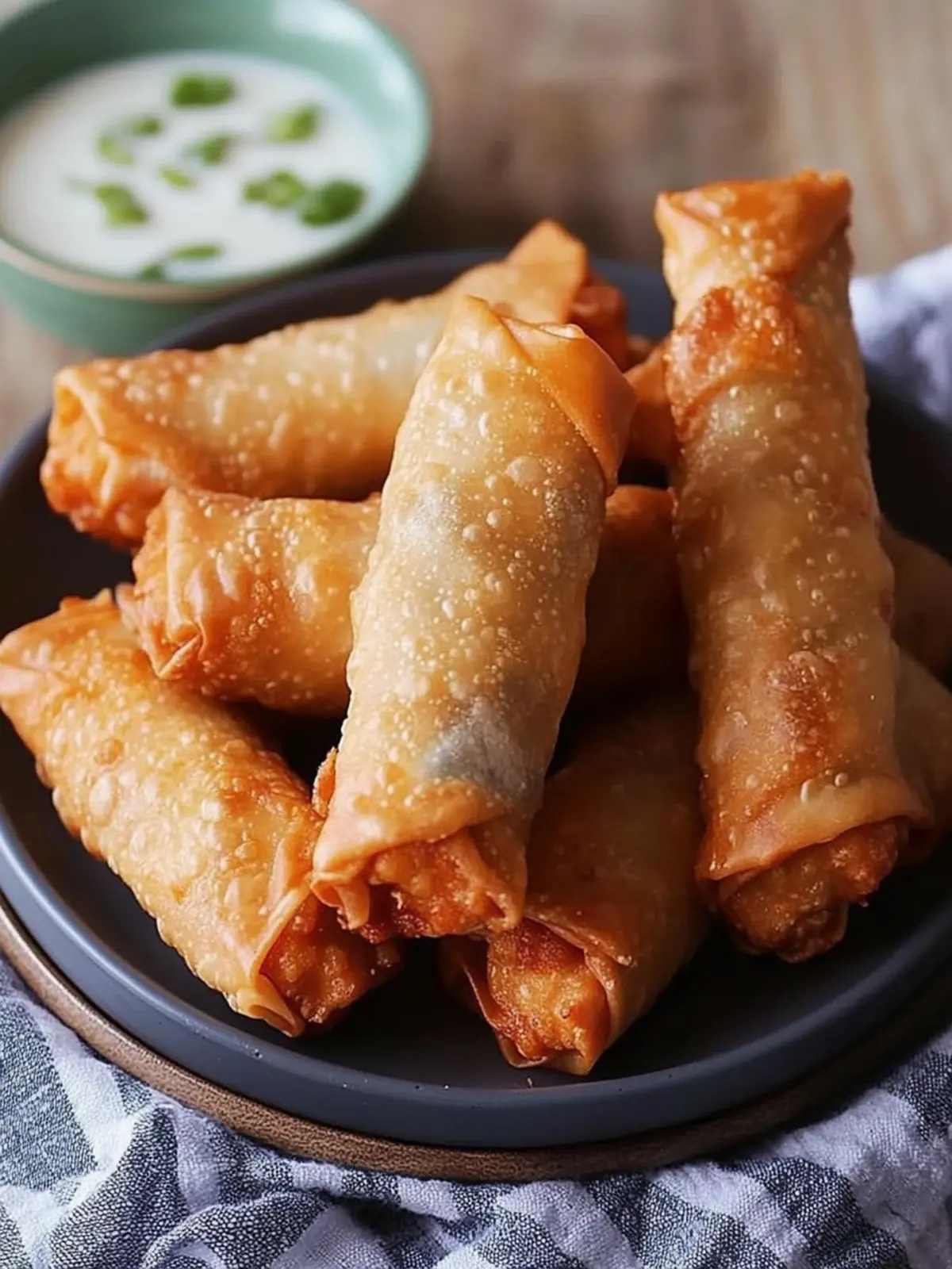 Buffalo Chicken Egg Rolls
