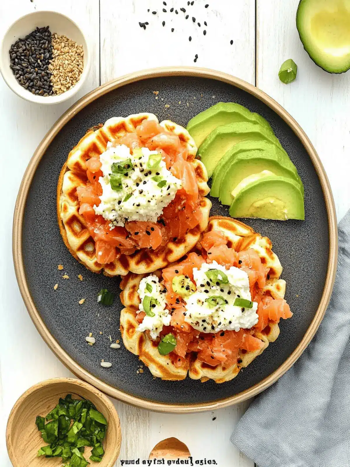 Baked Salmon Rice Waffles: A Savory Twist for Breakfast Bliss 2 Baked Salmon Rice Waffles