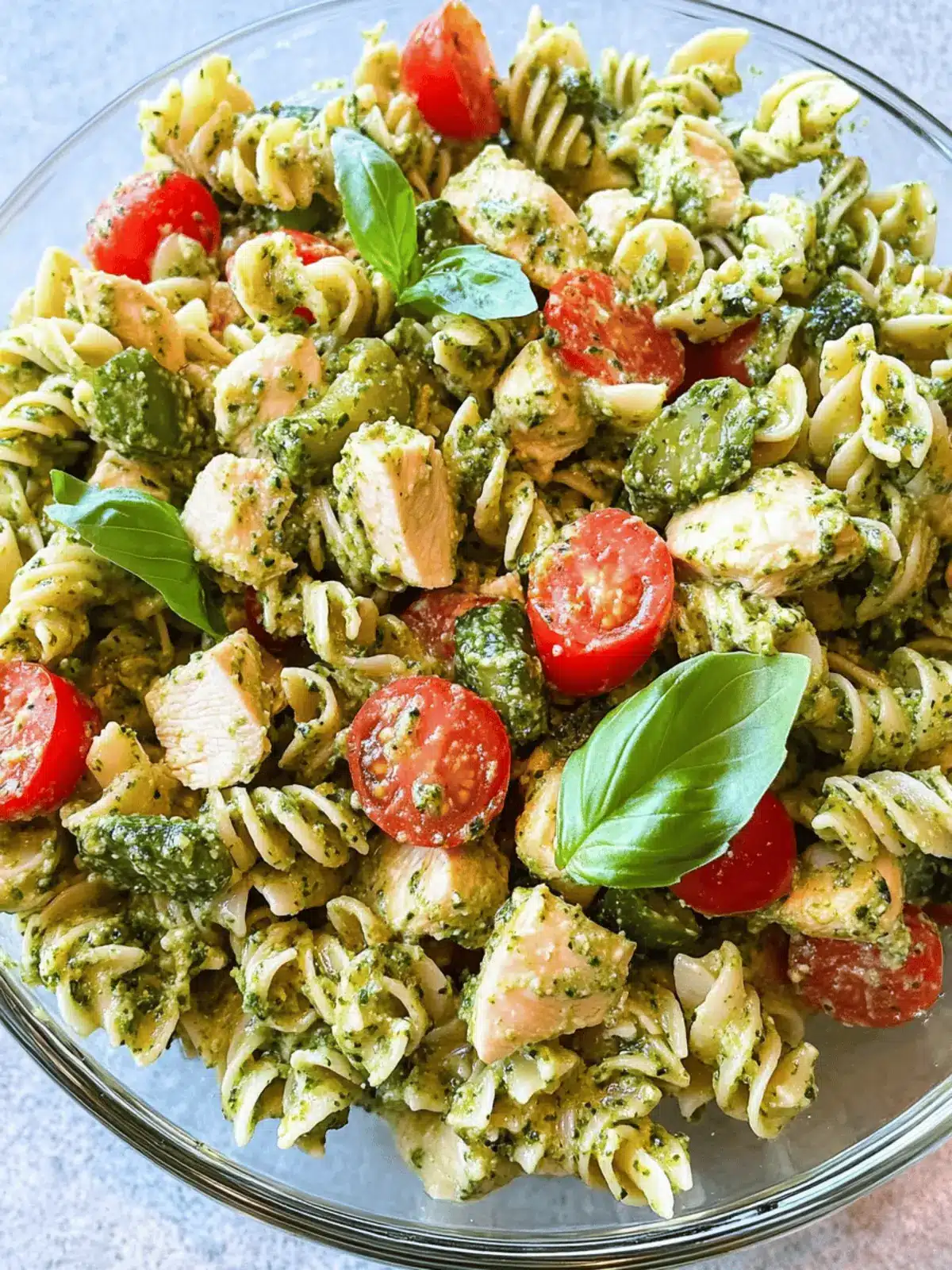 Dairy-Free Pesto Pasta Salad with Chicken