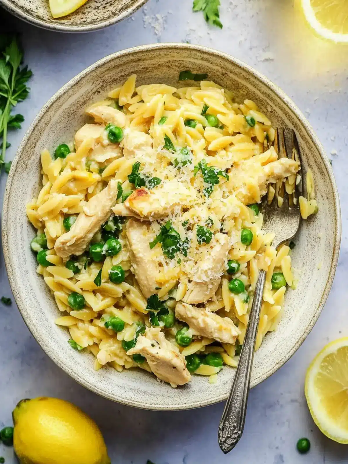 Lemon Chicken Orzo Pasta