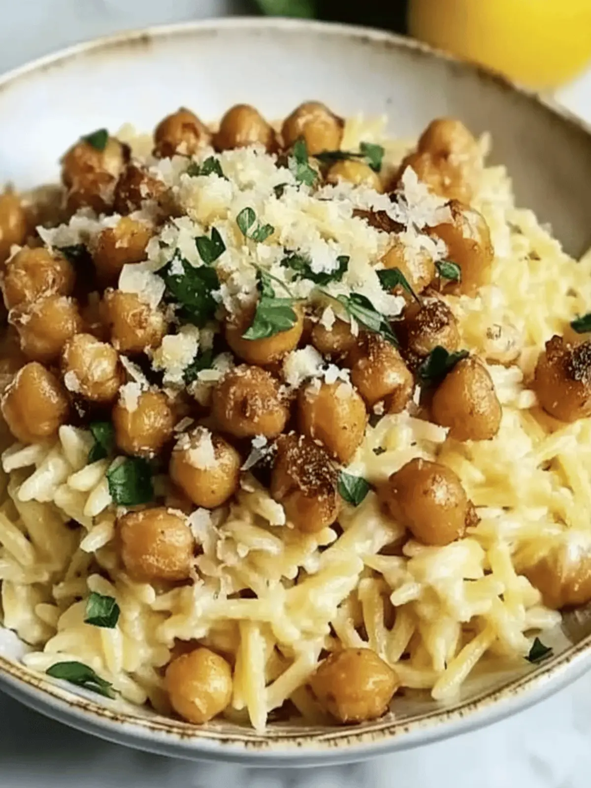Creamy Lemon Ricotta Orzo with Garlic-Roasted Chickpeas Bliss 2 Creamy Lemon Ricotta Orzo with Garlic-Roasted Chickpeas
