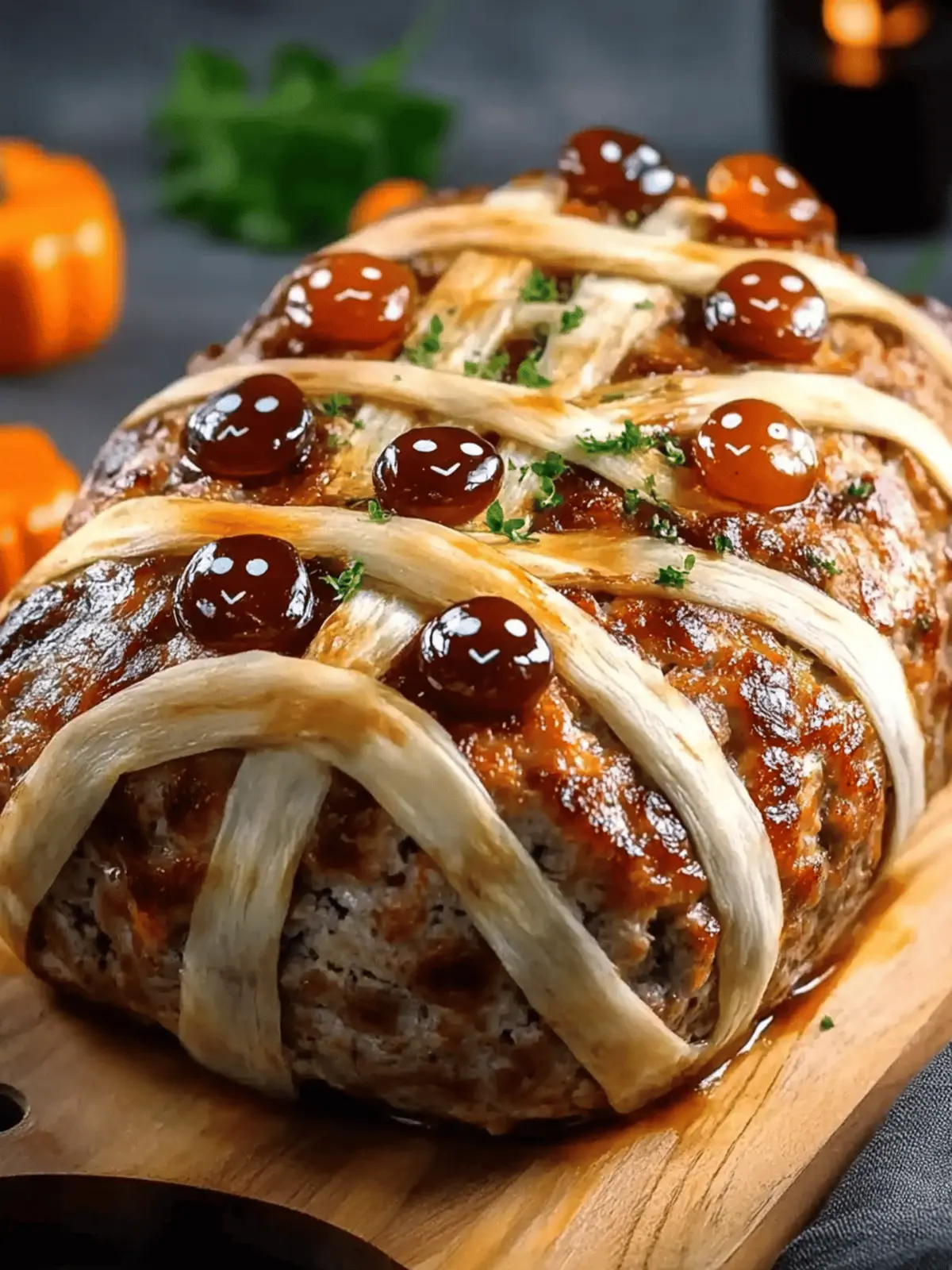 Spooky Mummy Meatloaf Halloween Dish That Kids Love 3 Spooky Mummy Meatloaf Halloween dish