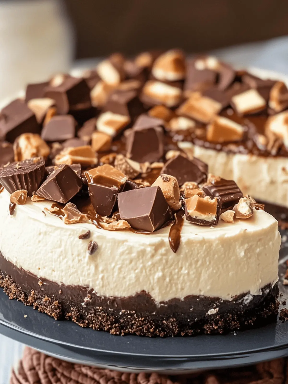 Decadent Reese s Peanut Butter Cup Cheesecake