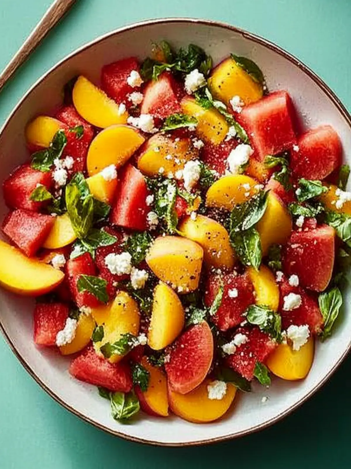 Juicy Watermelon Peach Salad Your Summer Refreshment Delight 2 Juicy Watermelon Peach Salad