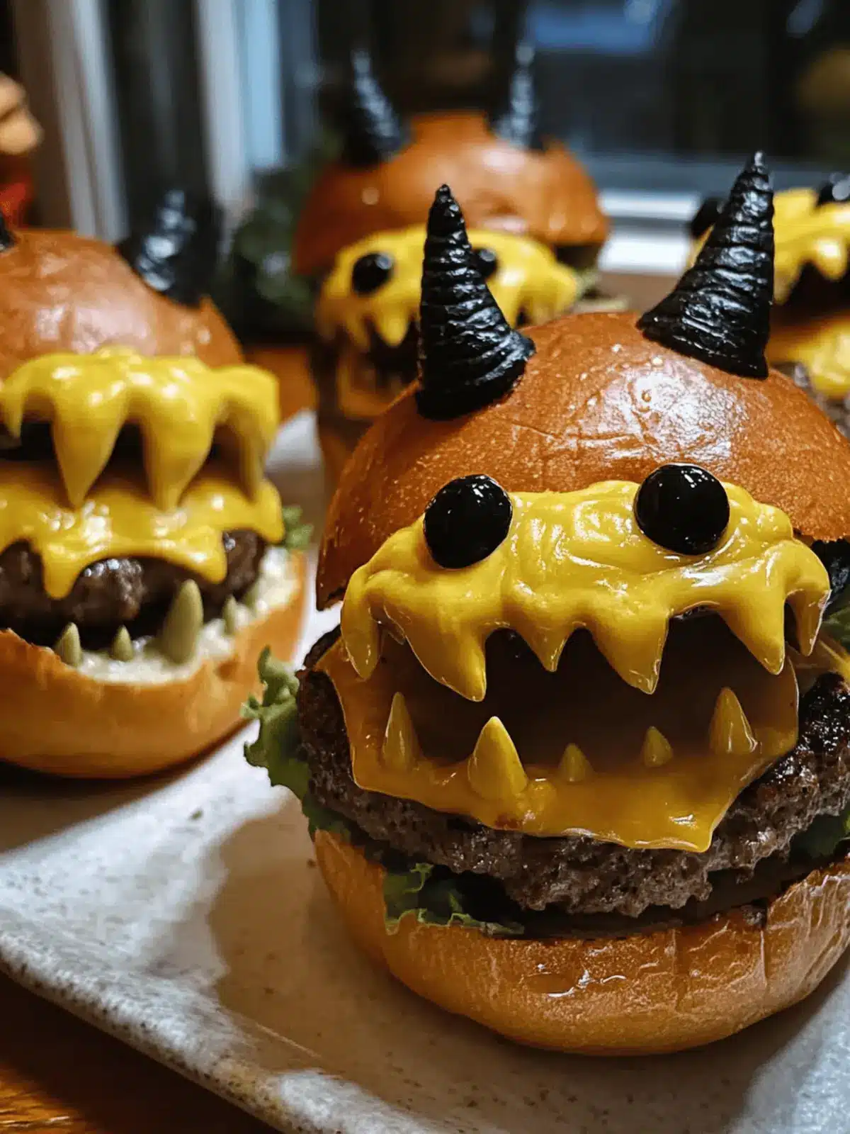 Spooky Monster Burgers Halloween