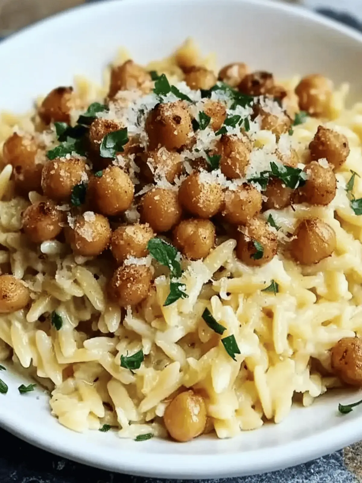 Creamy Lemon Ricotta Orzo with Garlic-Roasted Chickpeas Bliss 4 Creamy Lemon Ricotta Orzo with Garlic-Roasted Chickpeas