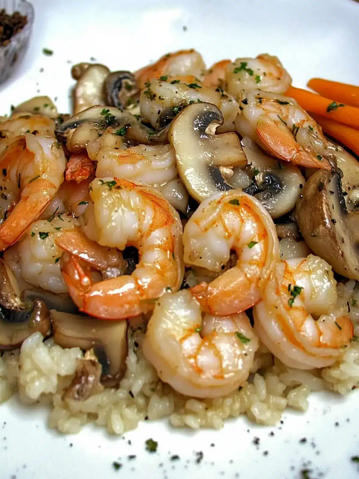 Stir Fried Shrimp and Mushrooms