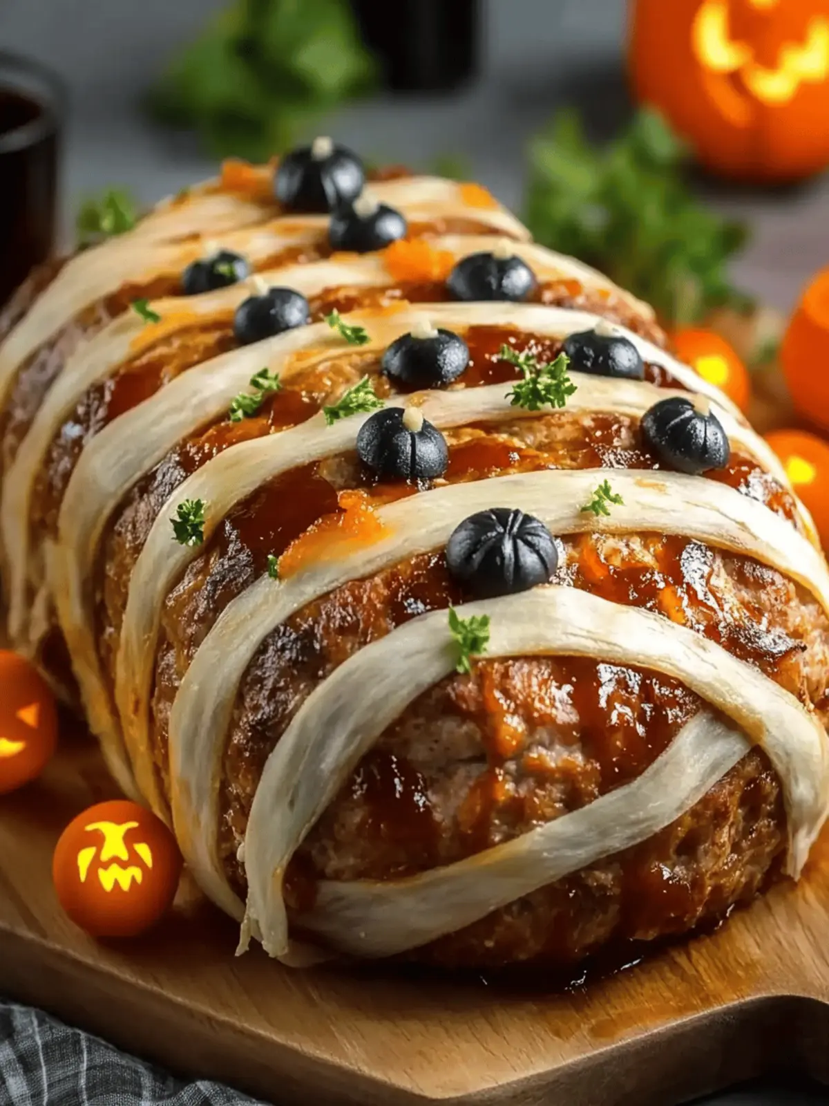 Spooky Mummy Meatloaf Halloween Dish That Kids Love 2 Spooky Mummy Meatloaf Halloween dish