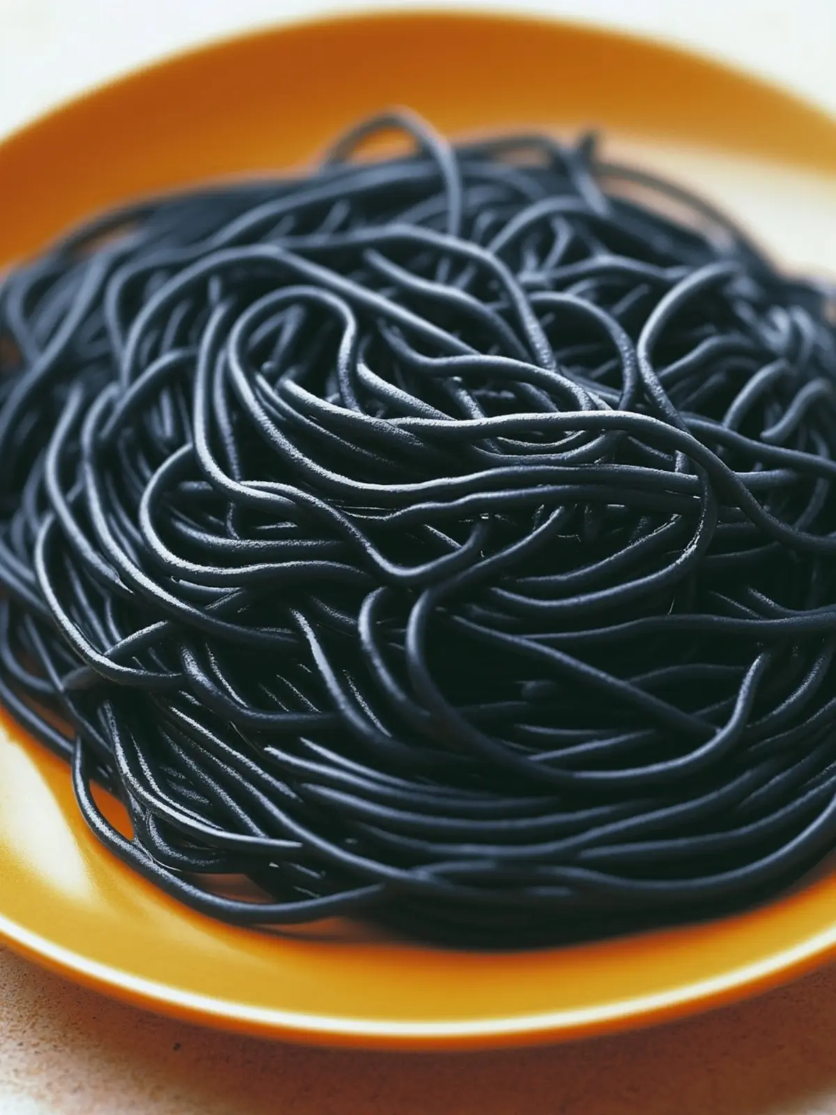 Witches  Hair: Enchanting Black Spaghetti with Garlic Butter