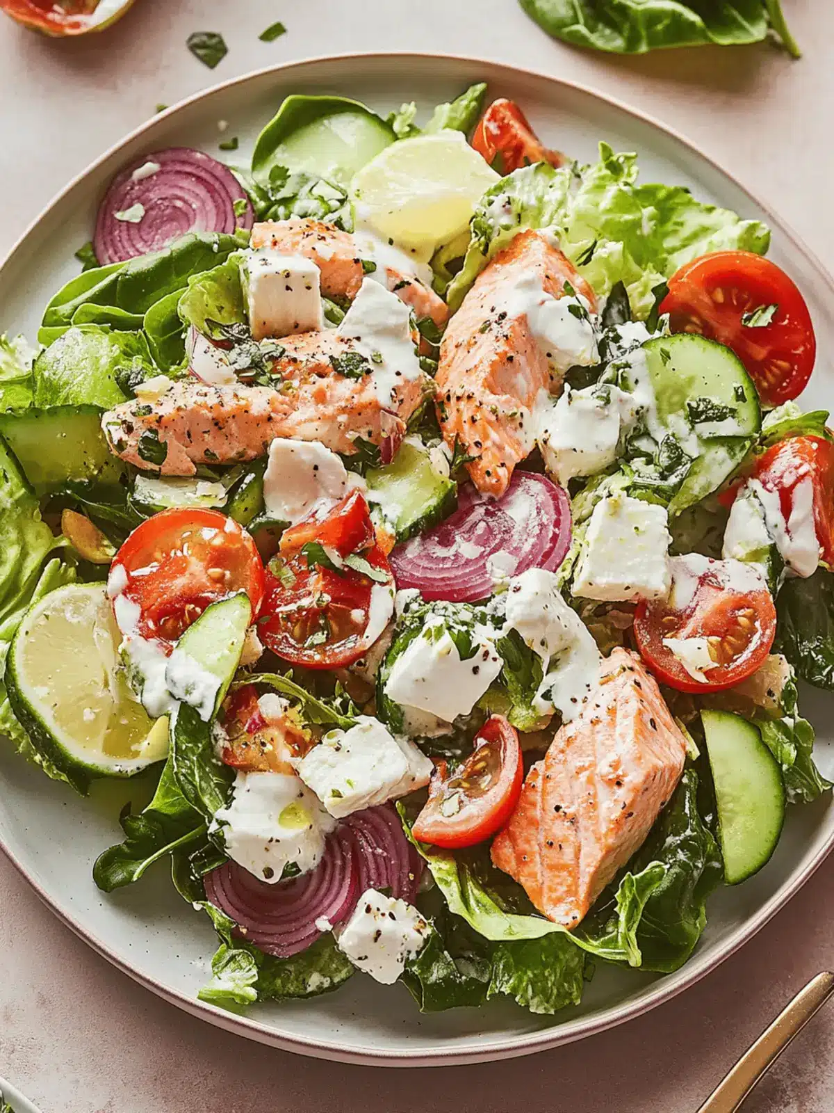 Creamy Greek Salmon Salad for a Hearty Weeknight Delight 4 Creamy Greek Salmon Salad