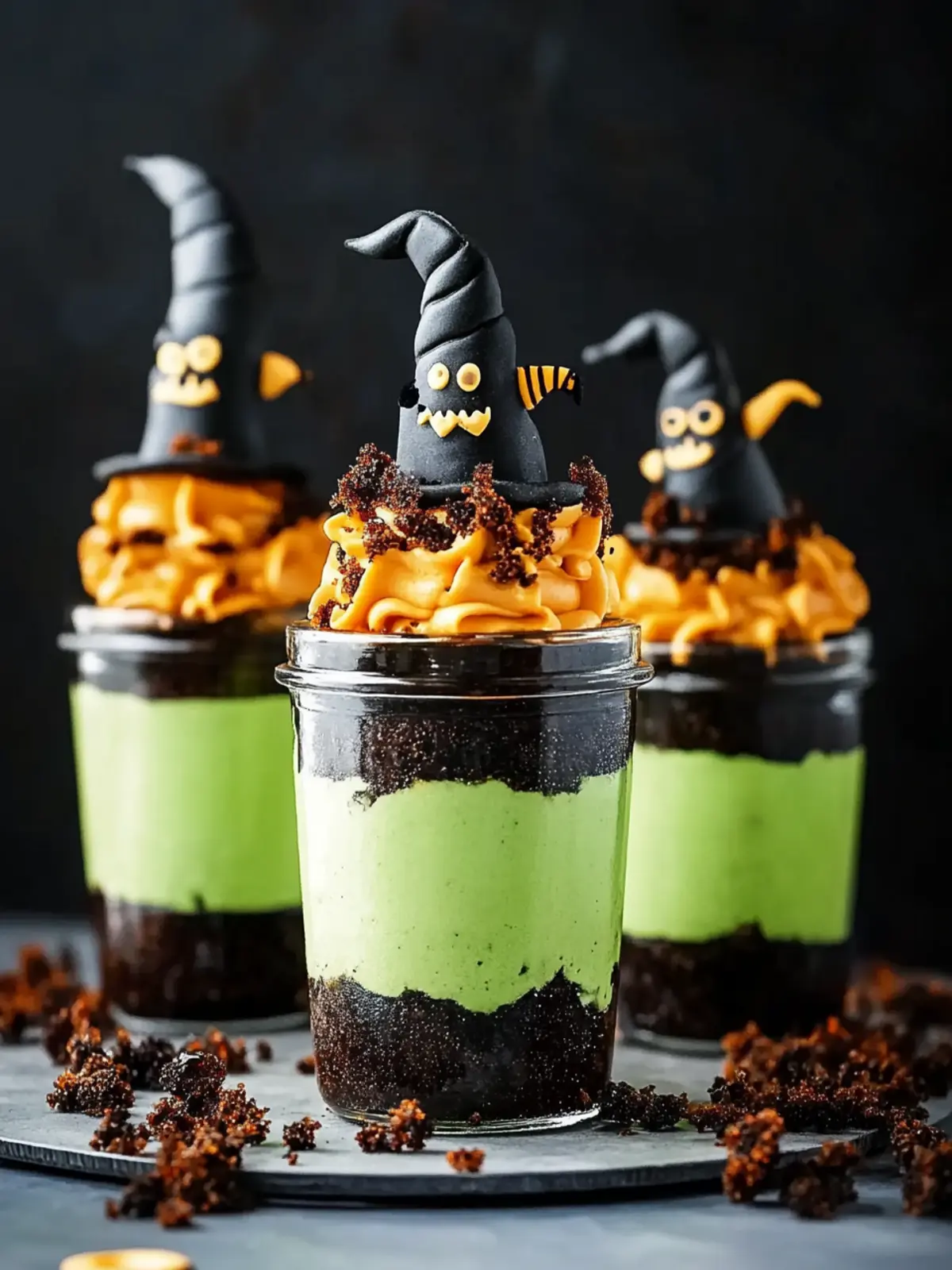 Witches  Brew Halloween Cake Jars That Wow Every Guest