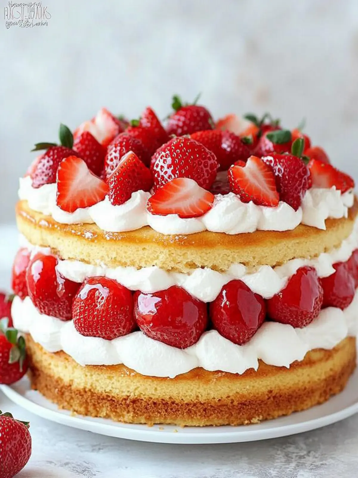Delicious Strawberry Shortcake Cake to Sweeten Your Day 4 Strawberry Shortcake Cake