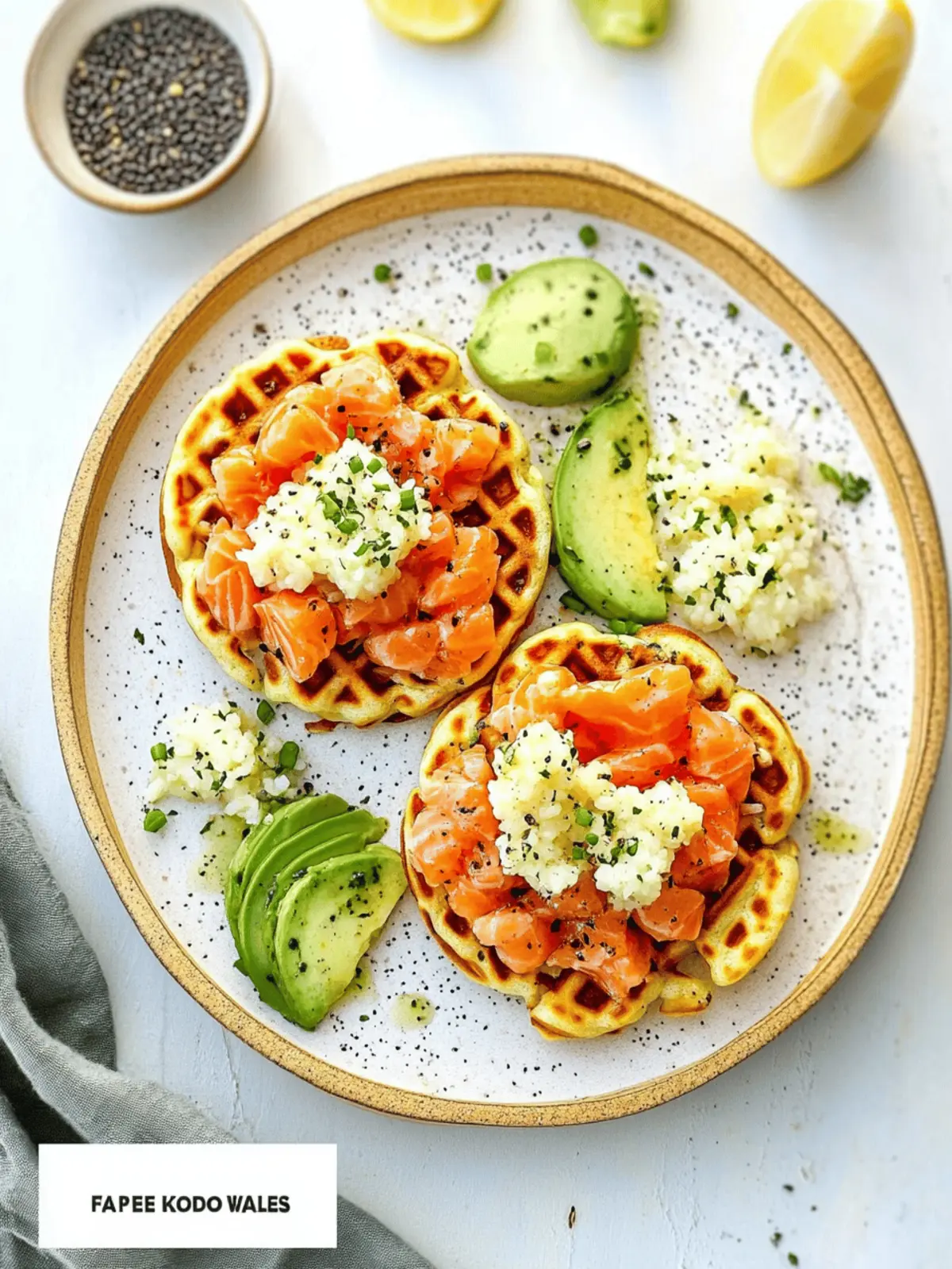 Baked Salmon Rice Waffles: A Savory Twist for Breakfast Bliss 4 Baked Salmon Rice Waffles