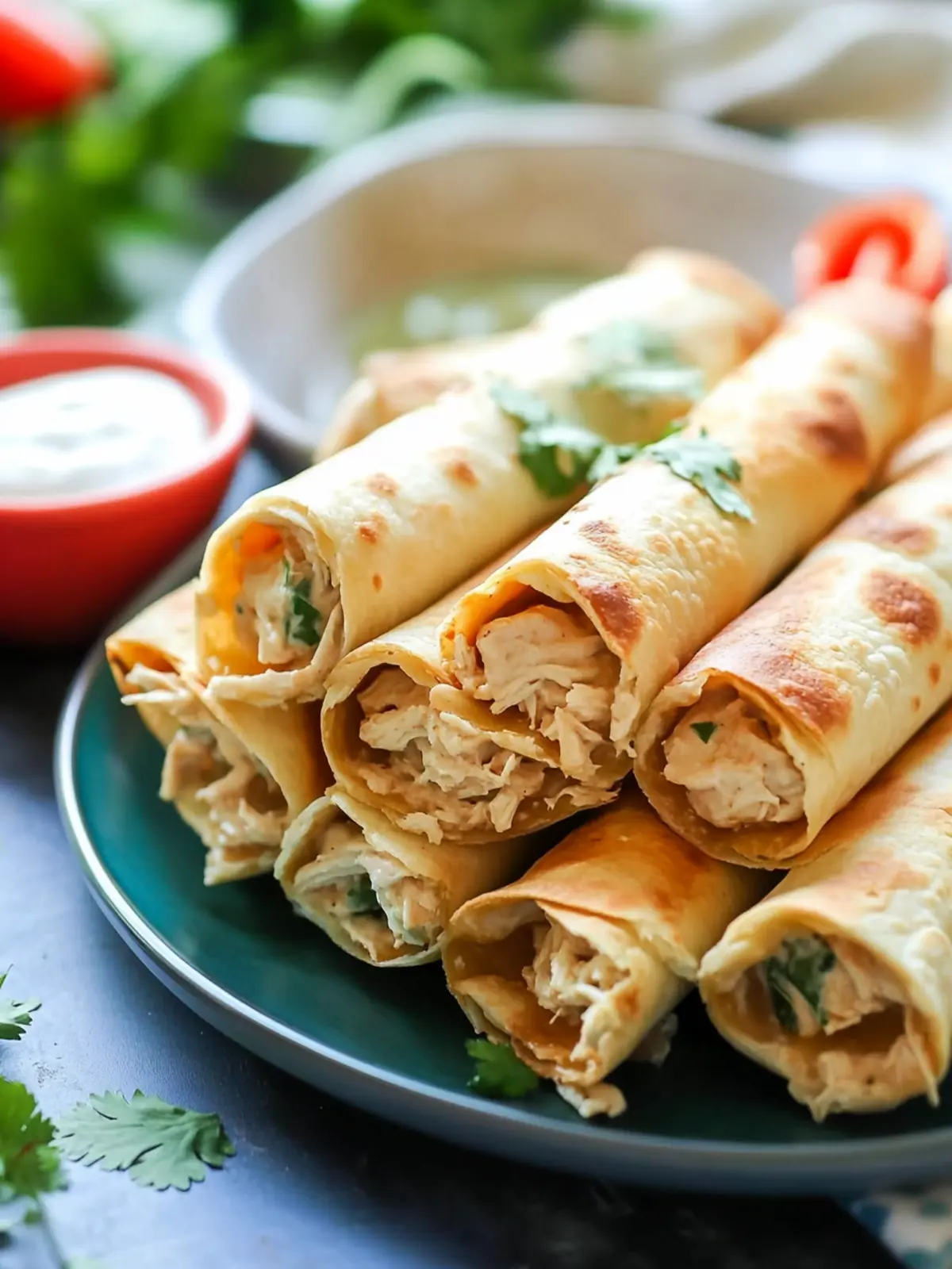 Baked Creamy Chicken Taquitos for Quick Weeknight Meals 2 Baked Creamy Chicken Taquitos