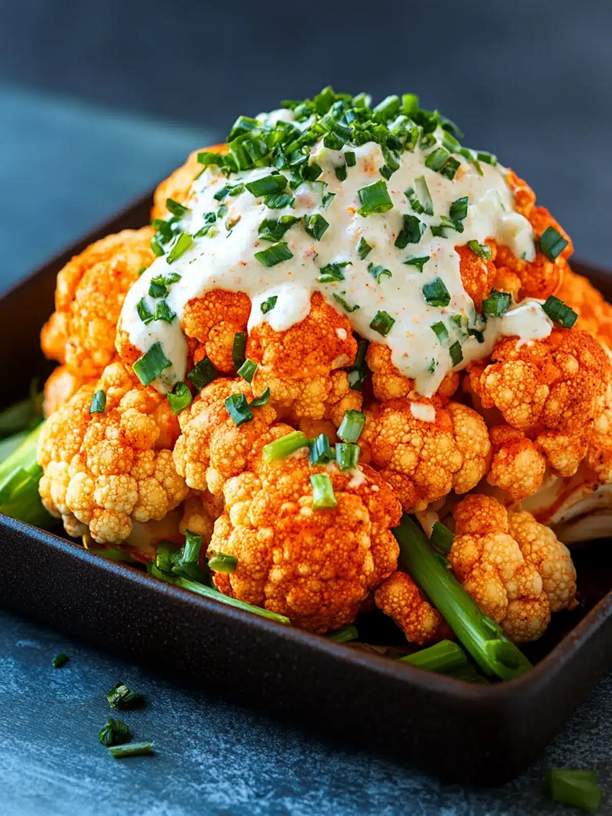 Whole Roasted Buffalo Cauliflower