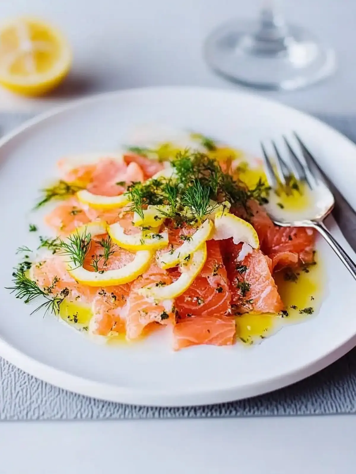 Quick lemon gravadlax