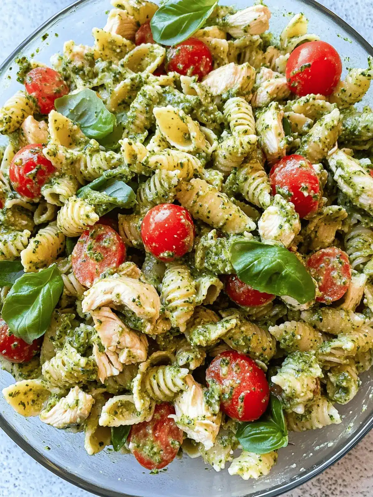 Dairy-Free Pesto Pasta Salad with Chicken