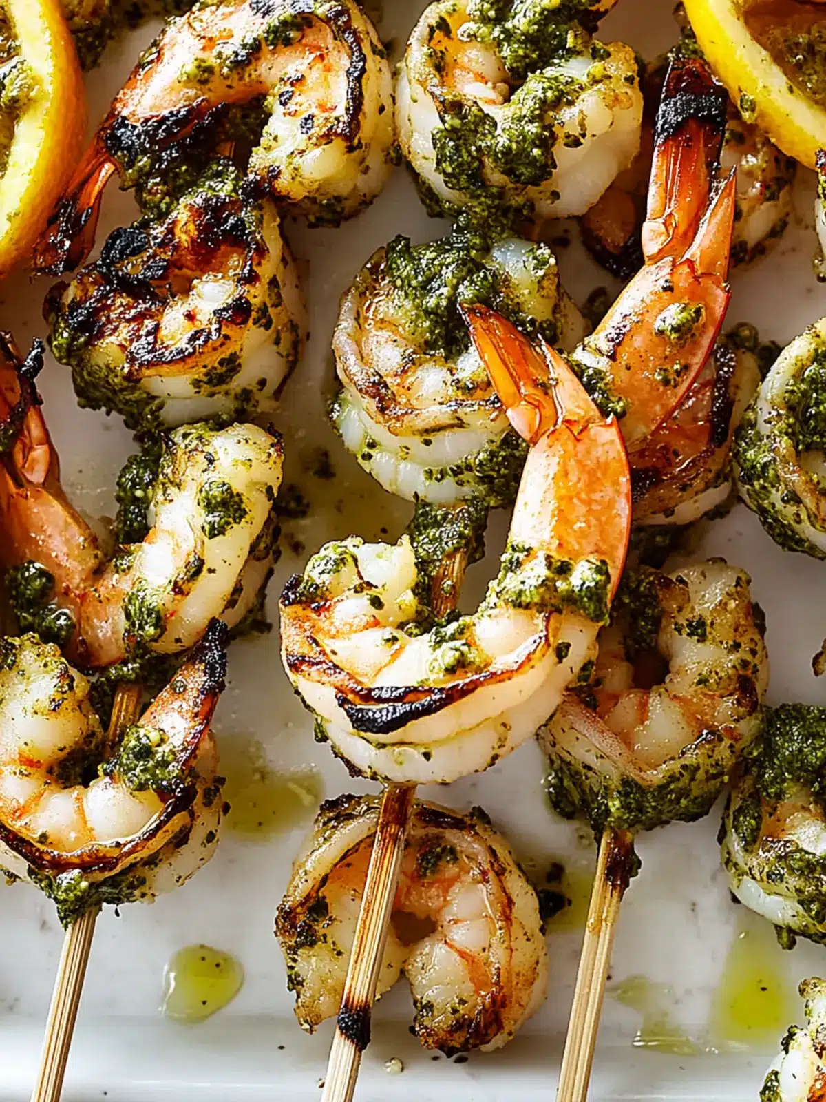Pesto Shrimp Skewers