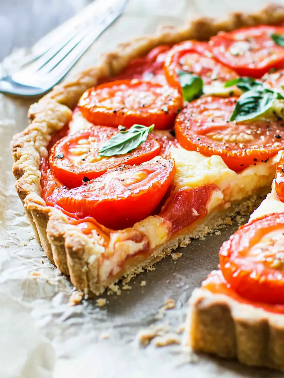 Simple Tomato Tart with a Press-In Crust!