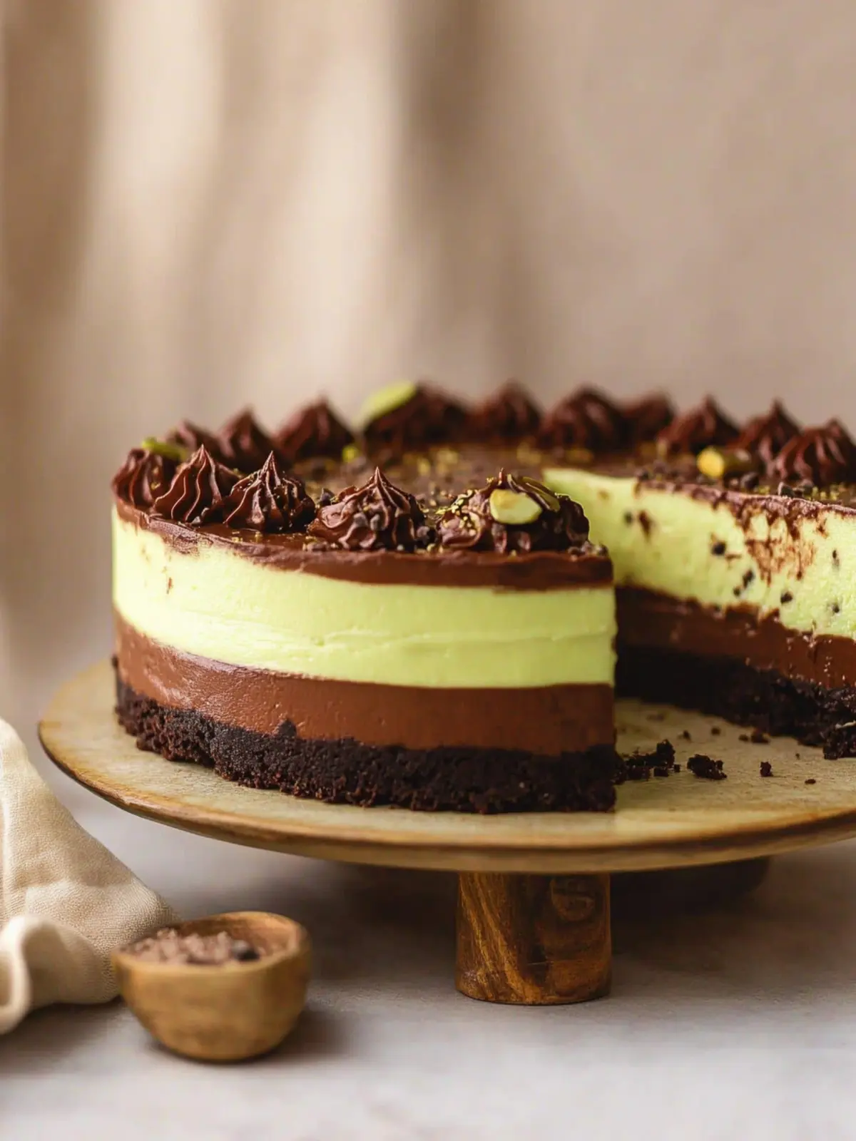 No Bake Dubai Chocolate Cheesecake