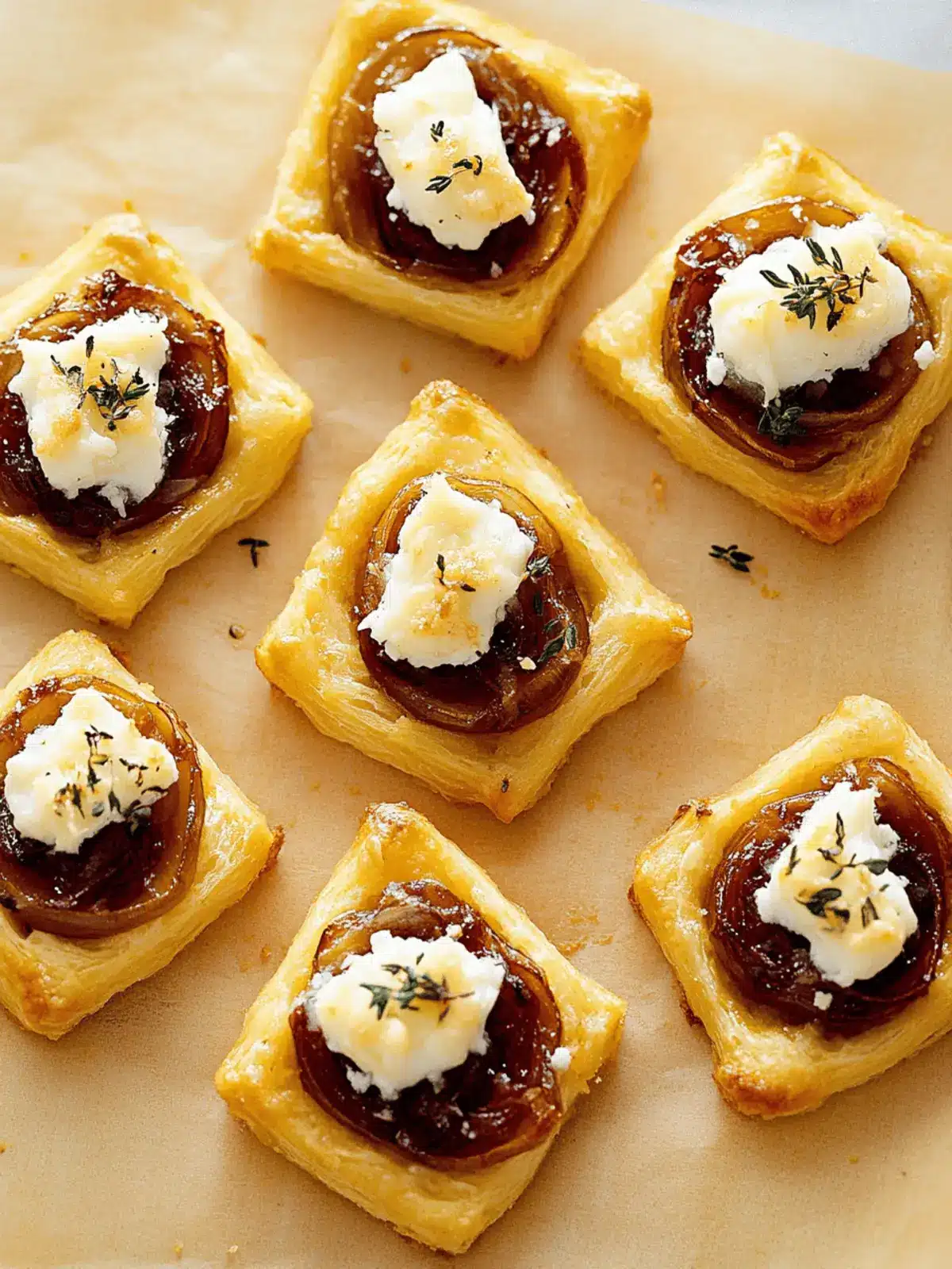 Delicious Caramelized Onion & Goat Cheese Bites to Wow Guests 3 Caramelized Onion & Goat Cheese Bites