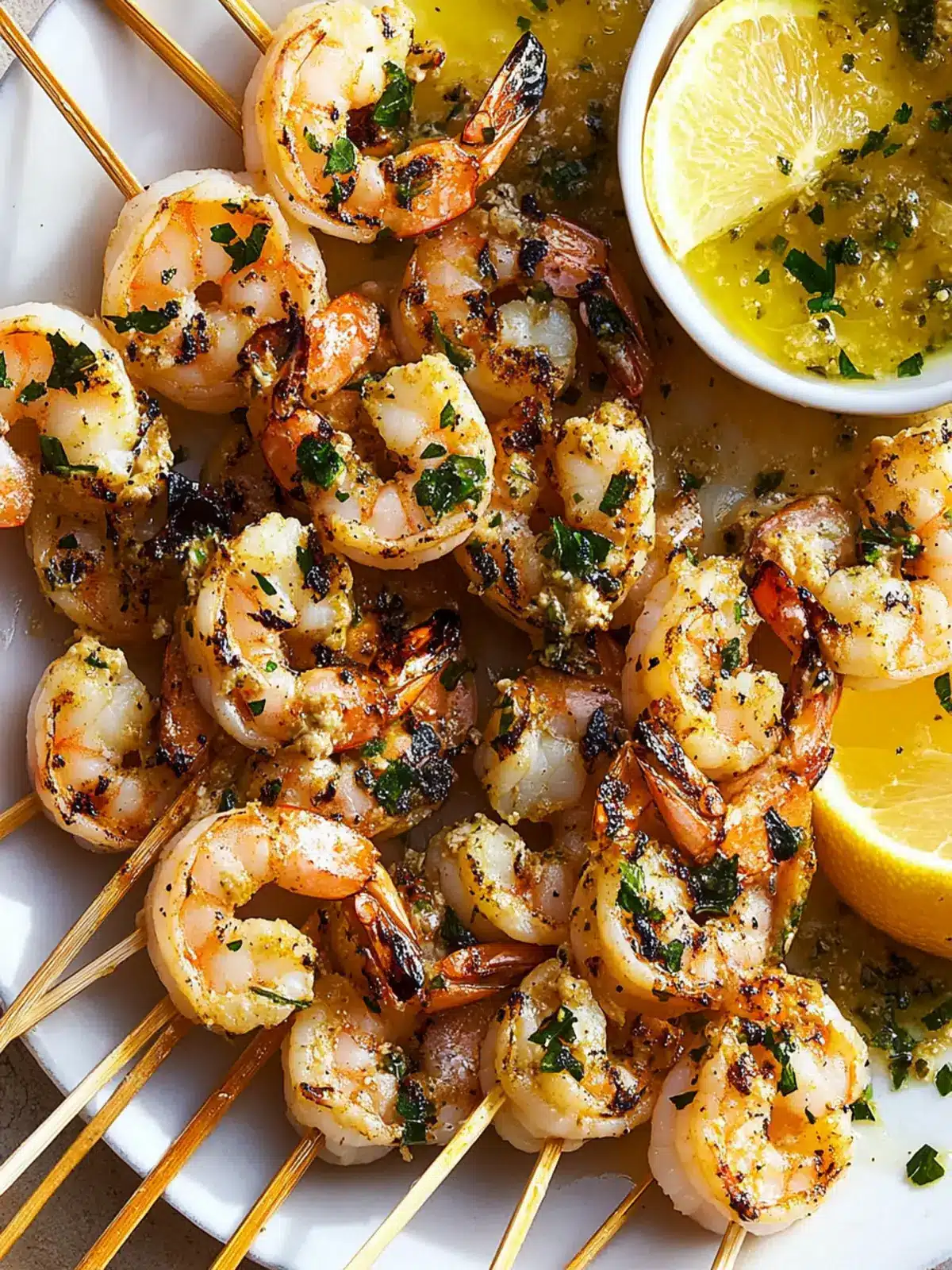 Grilled Shrimp Piccata Skewers