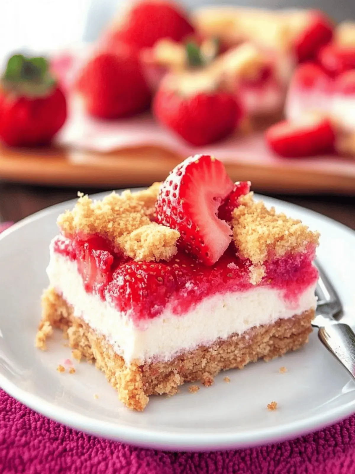 Strawberry Shortcake Bars: No-Bake Summer Bliss in Minutes 4 Strawberry Shortcake Bars