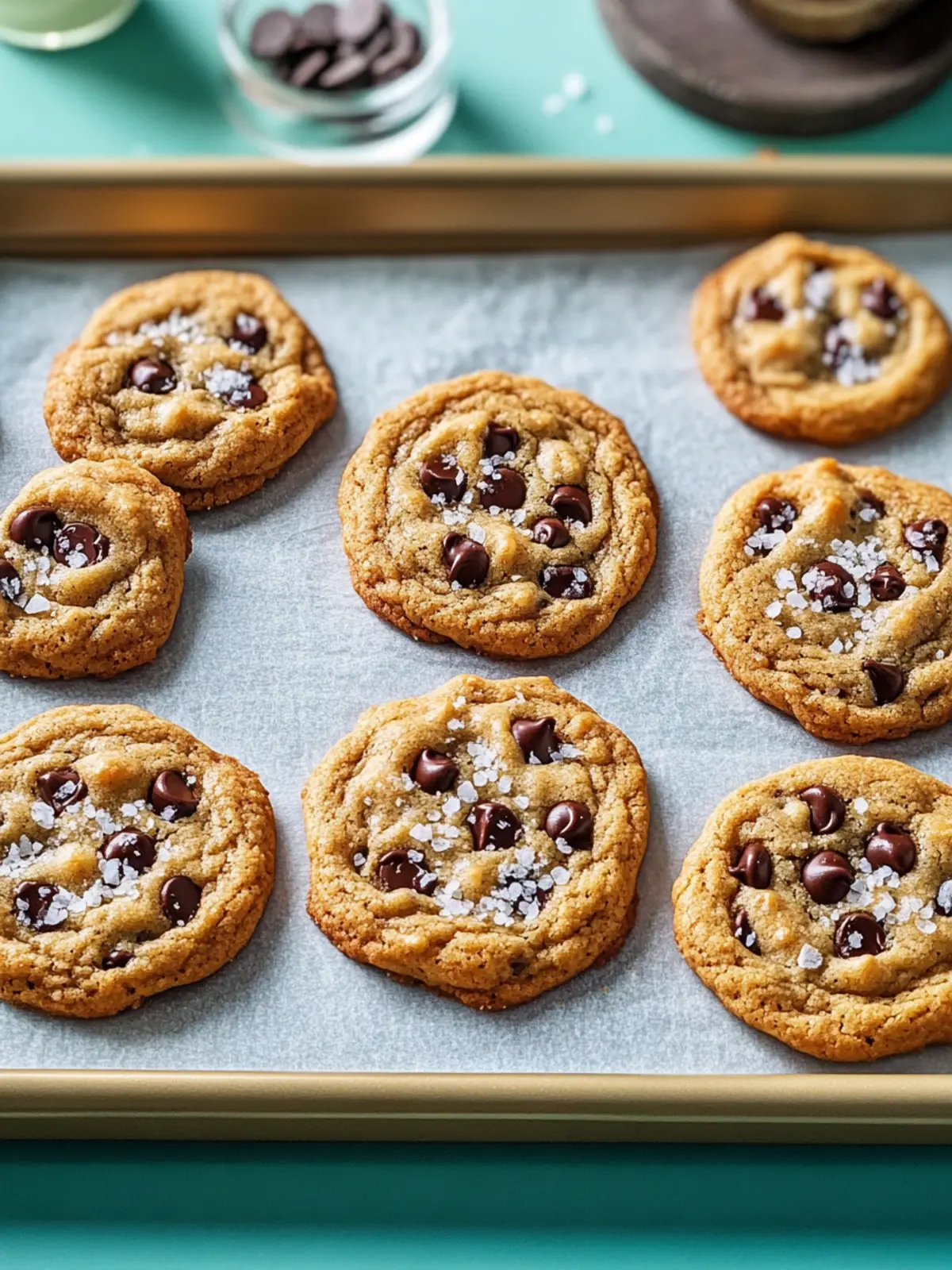 Vegan Salted Chocolate Chip Cookies