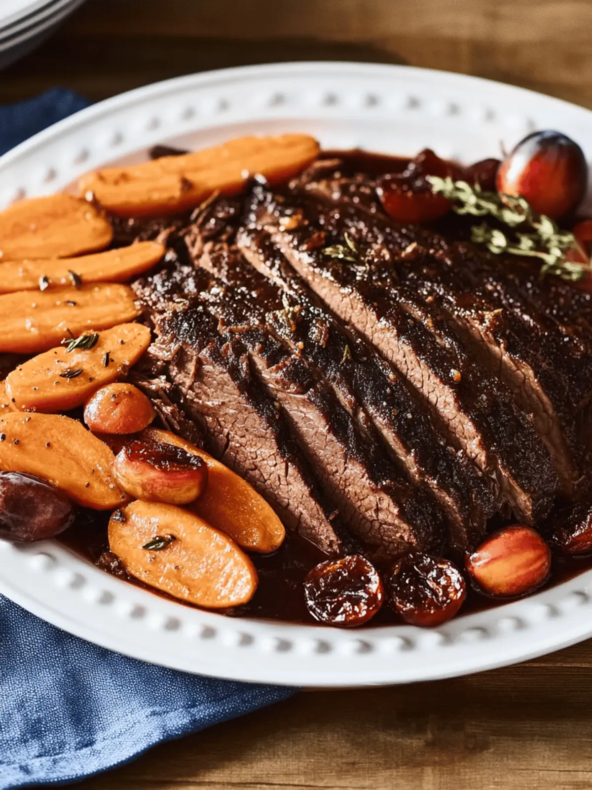 Heavenly Beef Brisket with Savory Carrots & Dried Plums 2 Beef Brisket with Savory Carrots & Dried Plums