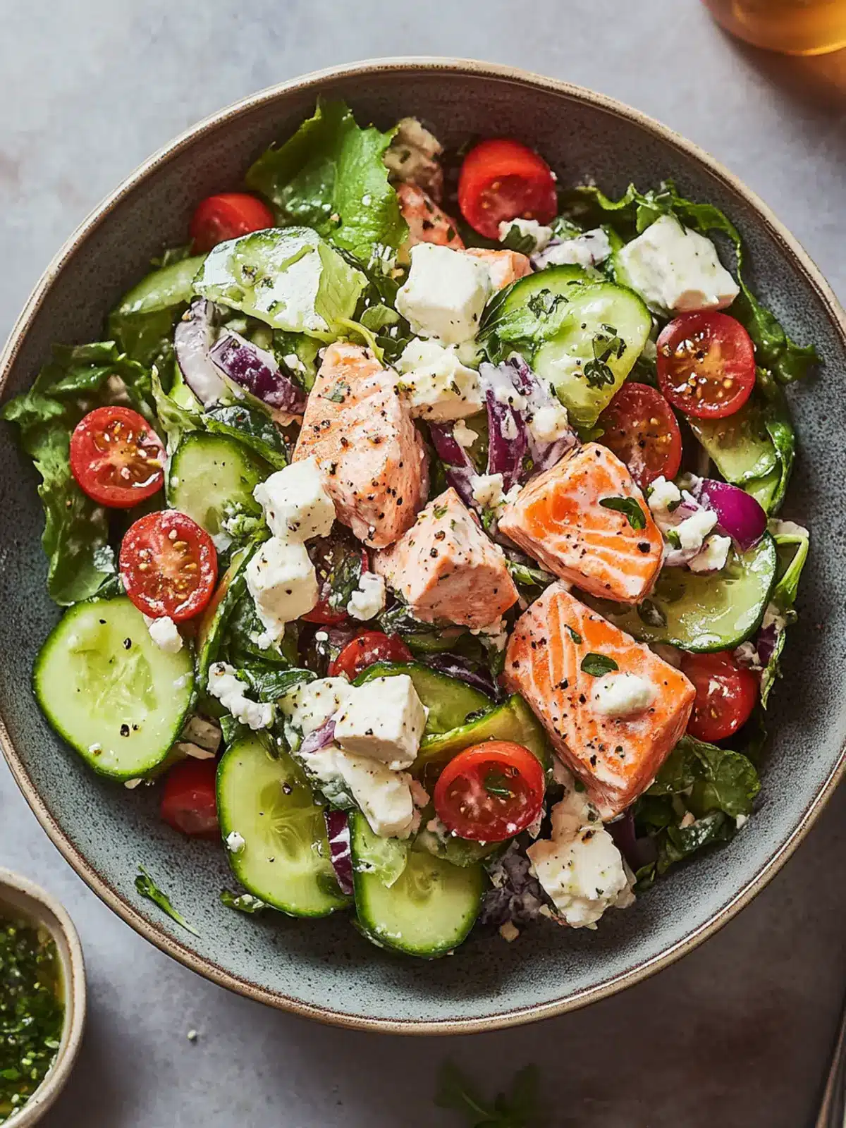 Creamy Greek Salmon Salad