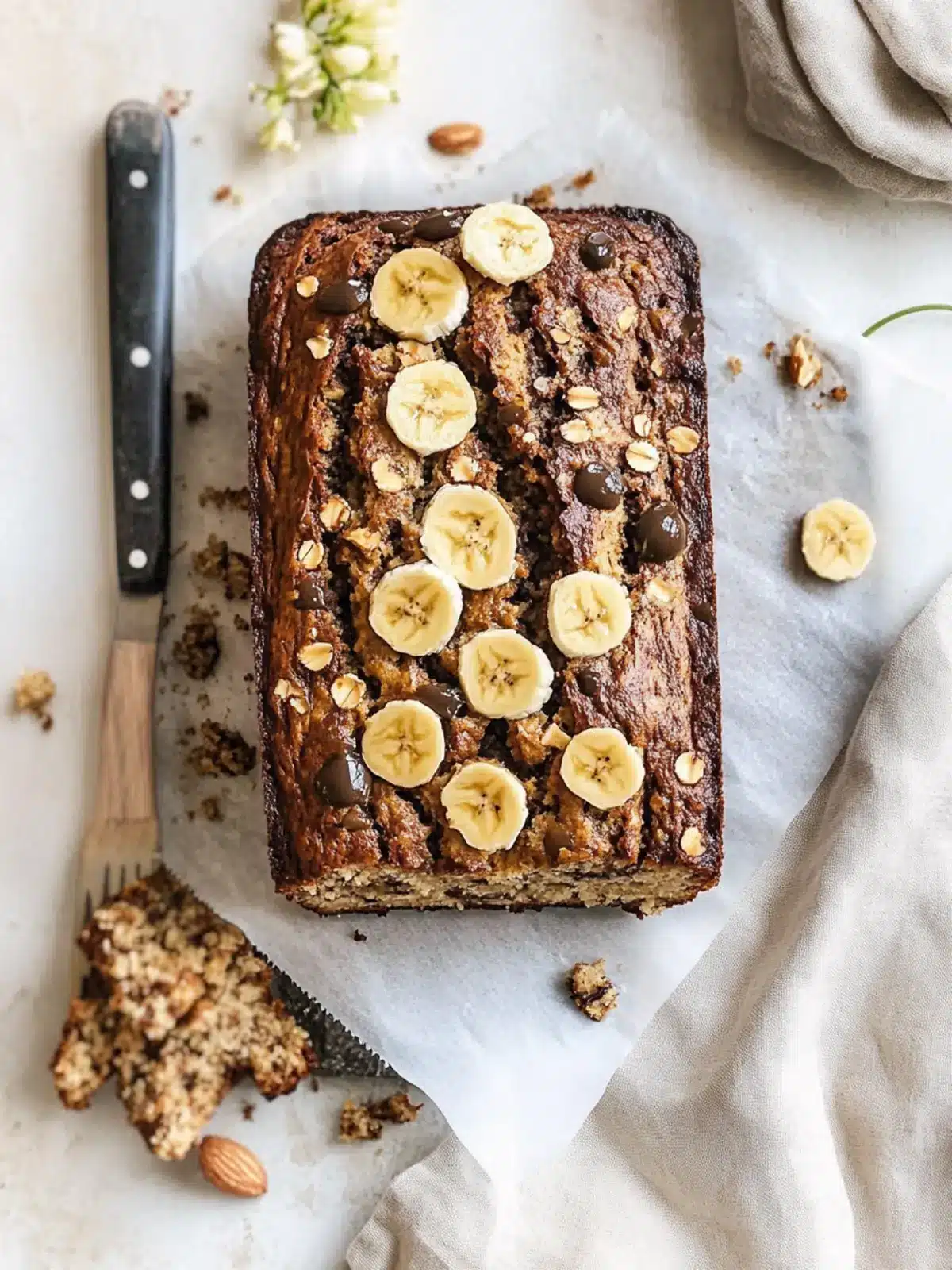 Cottage Cheese Banana Bread with Almond Flour