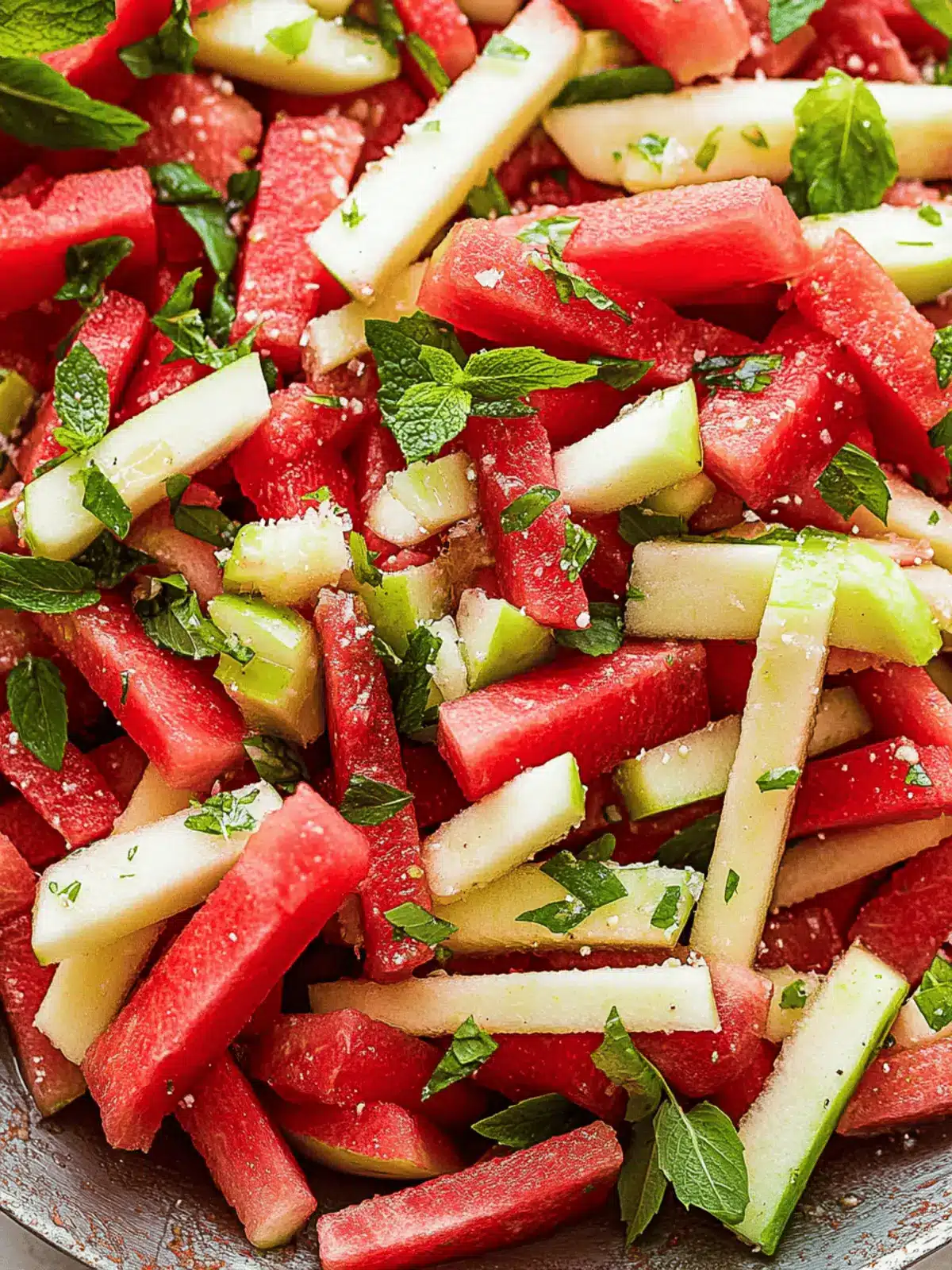 Delicious Watermelon and Apple Salad for Hot Summer Days 2 Watermelon and Apple Salad