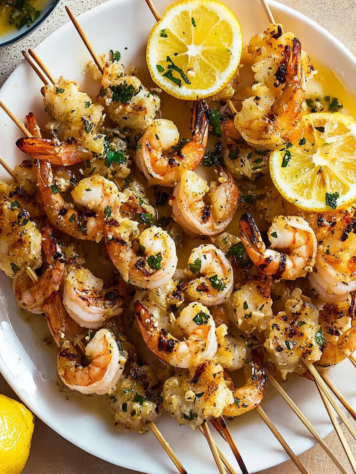 Grilled Shrimp Piccata Skewers