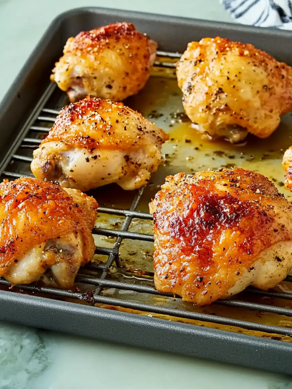 Crispy Baked Chicken Thighs