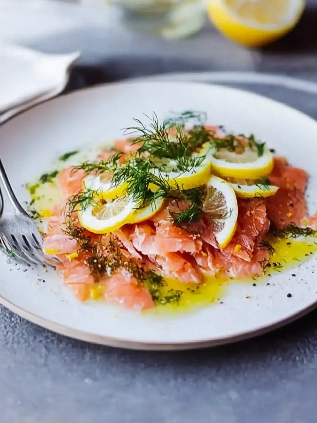 Quick lemon gravadlax