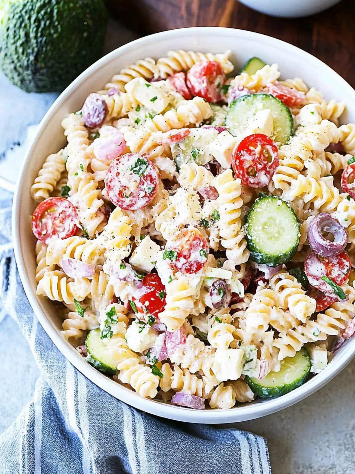 Creamy Greek Pasta Salad