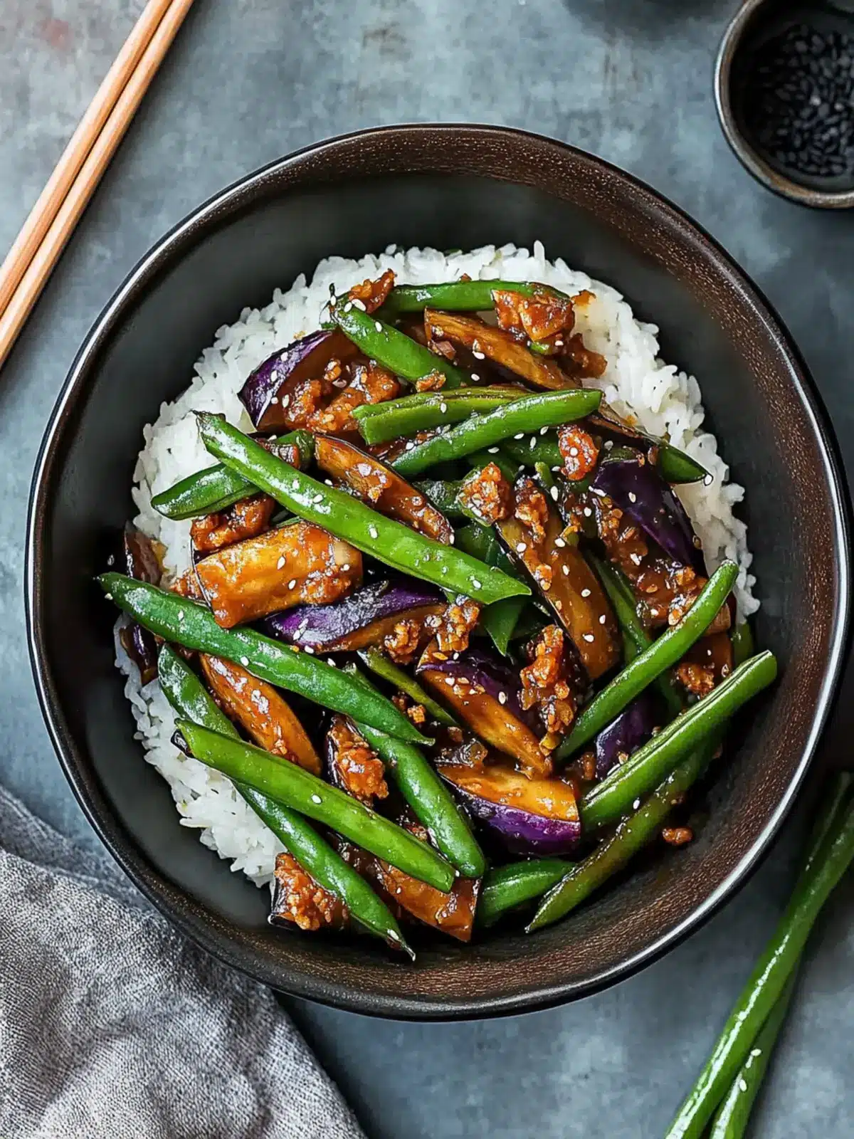 Savor the Flavor: Chinese Stir-Fried Eggplant and Green Beans
