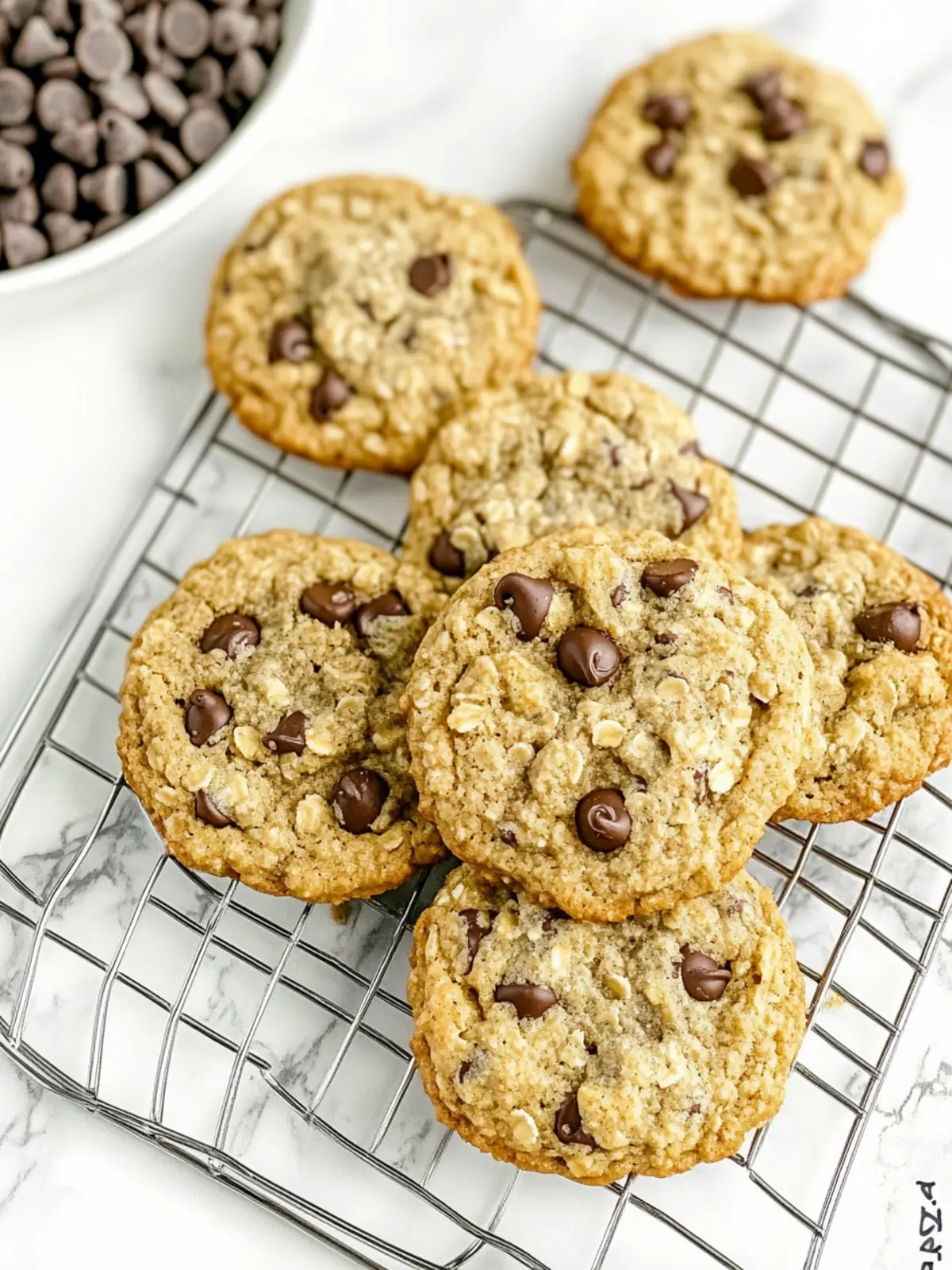 Eggless Oatmeal Chocolate Chip Cookies