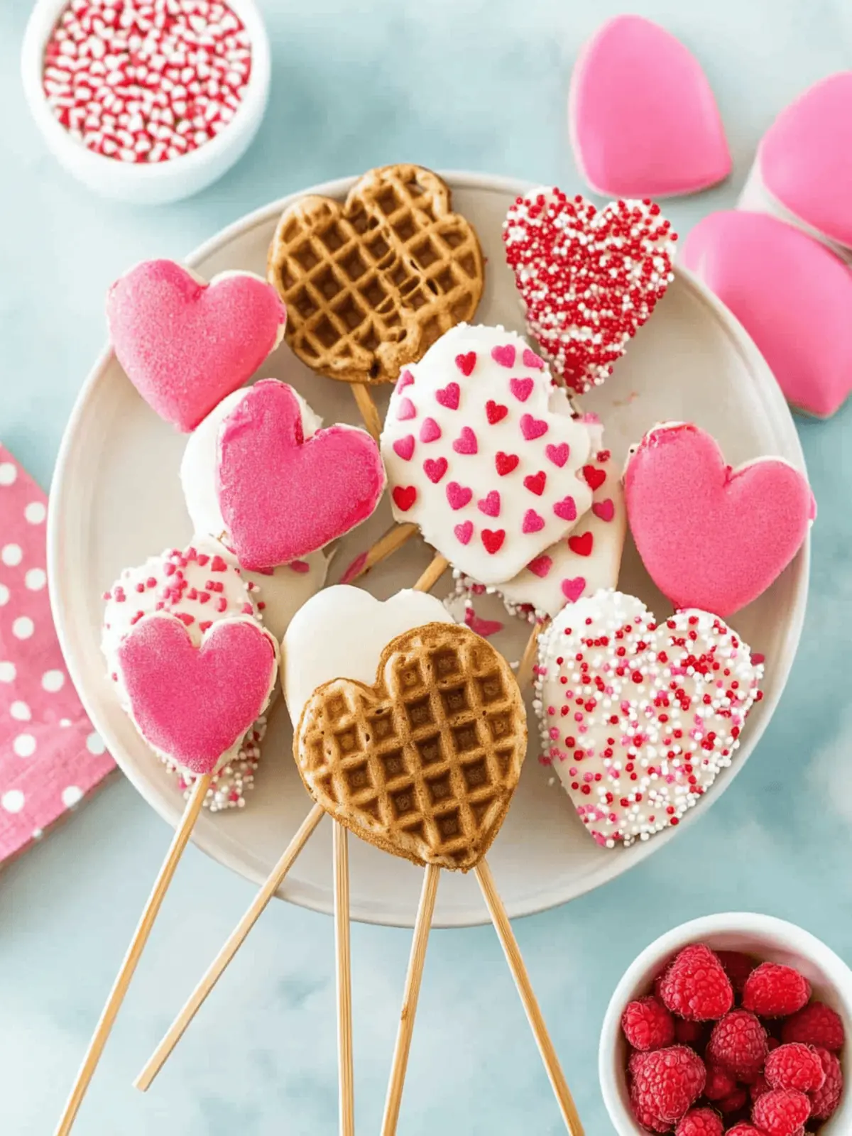 These Cute Valentine Waffle Pops Make The Sweetest Treat Ever 2 These Cute Valentine Waffle Pops Make The Sweetest Treat