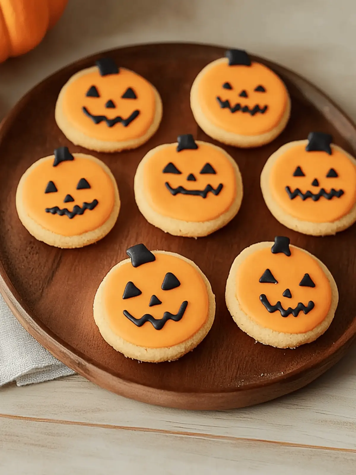 Orange Halloween Pumpkin Cookies