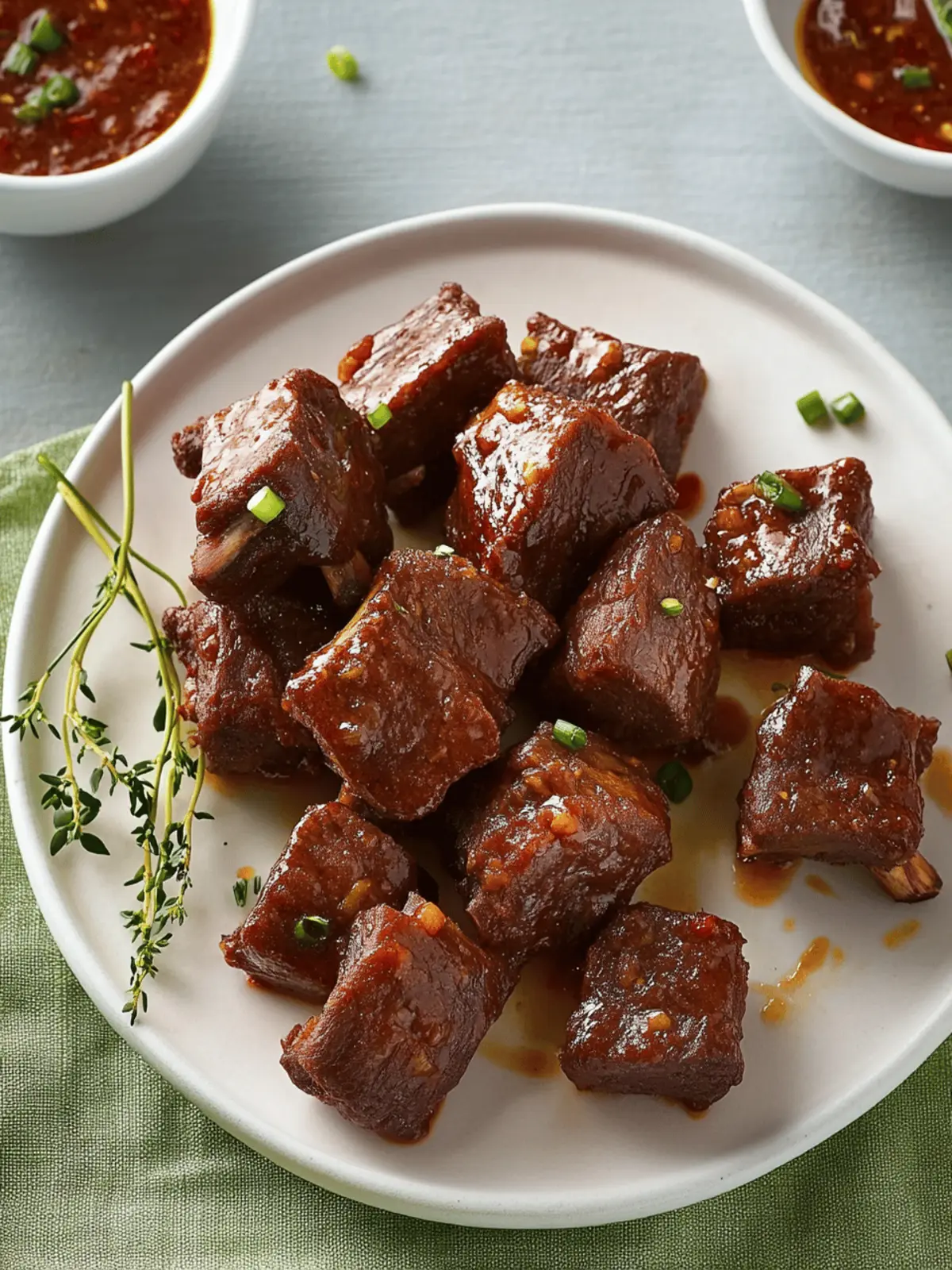 Bite-Size Sweet and Spicy Beef Ribs
