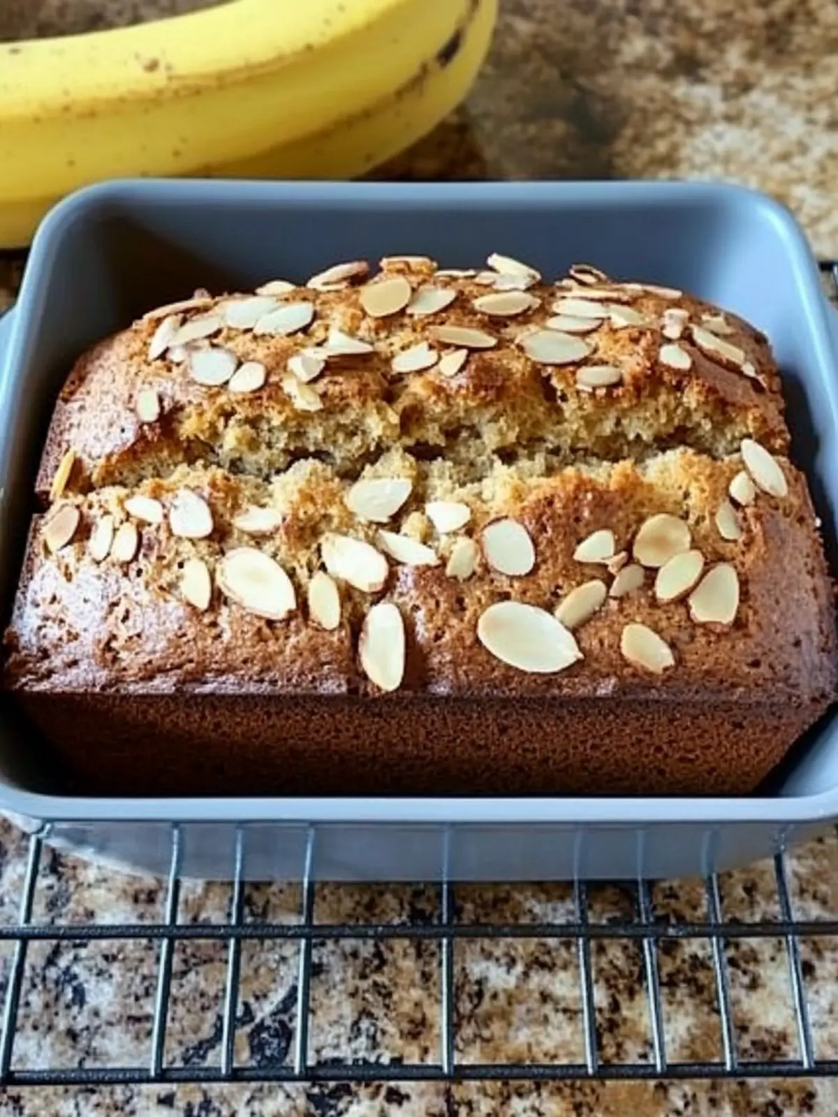 Irresistibly Moist & Crunchy Almond Banana Nut Bread Recipe 3 Almond Banana Nut Bread Moist & Crunchy!