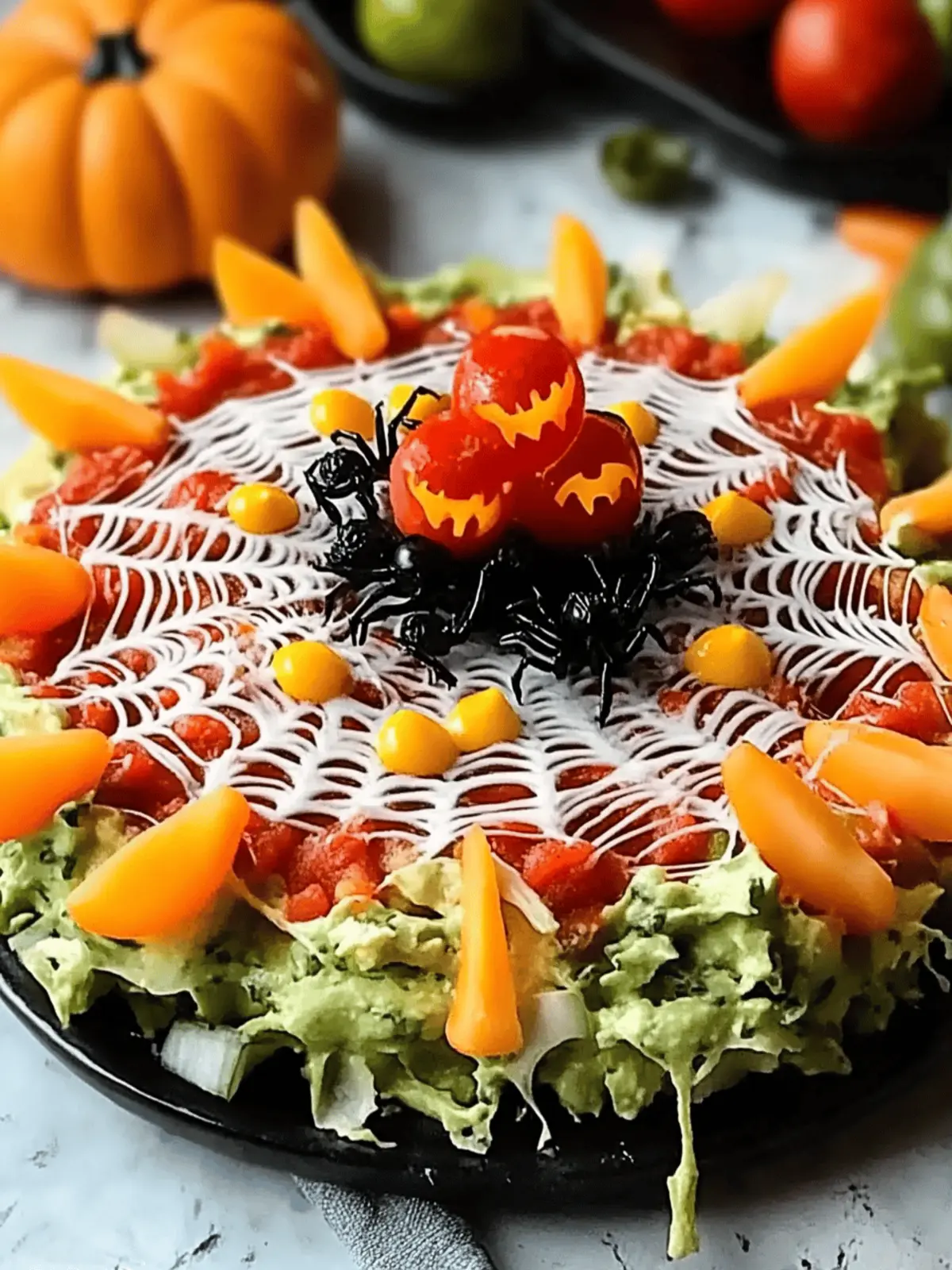 Spooky Spider Web Seven Layer Dip Perfect for Halloween Fun 3 Spooky Spider Web Seven Layer Dip