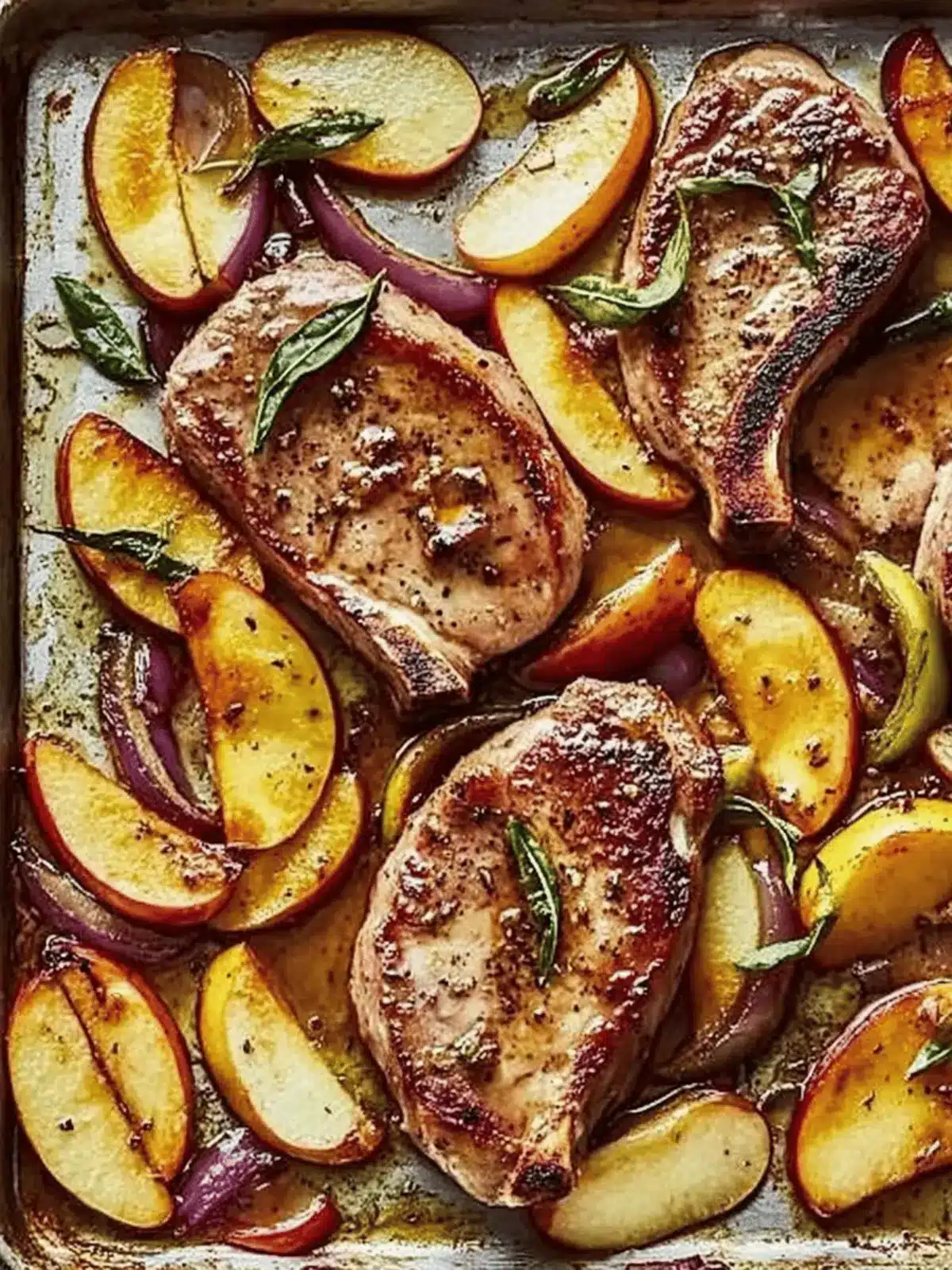 Sheet-Pan Pork Chops With Apples