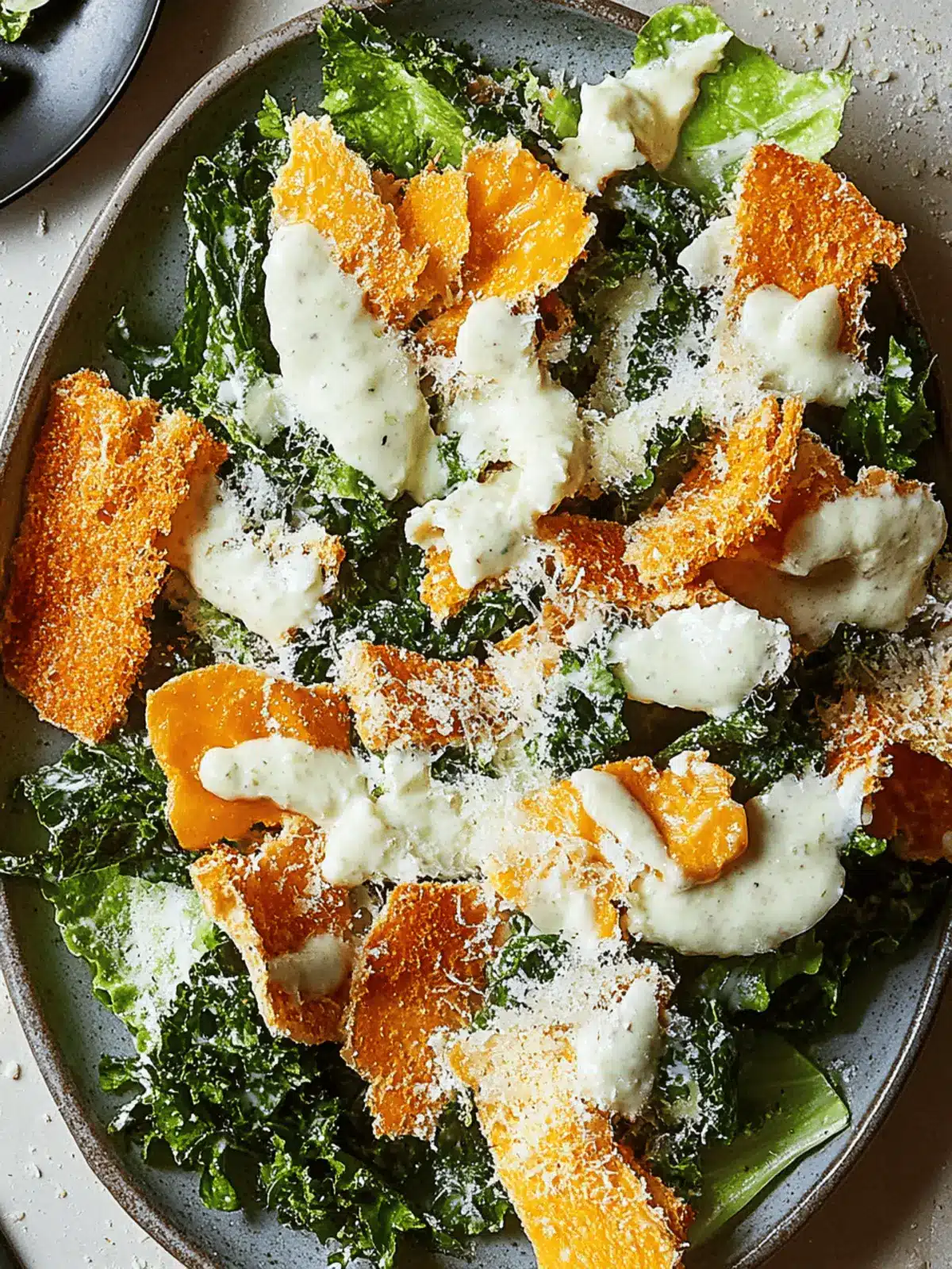 Harvest Caesar Salad with Crispy Frico Squash Croutons 2 Harvest Caesar Salad